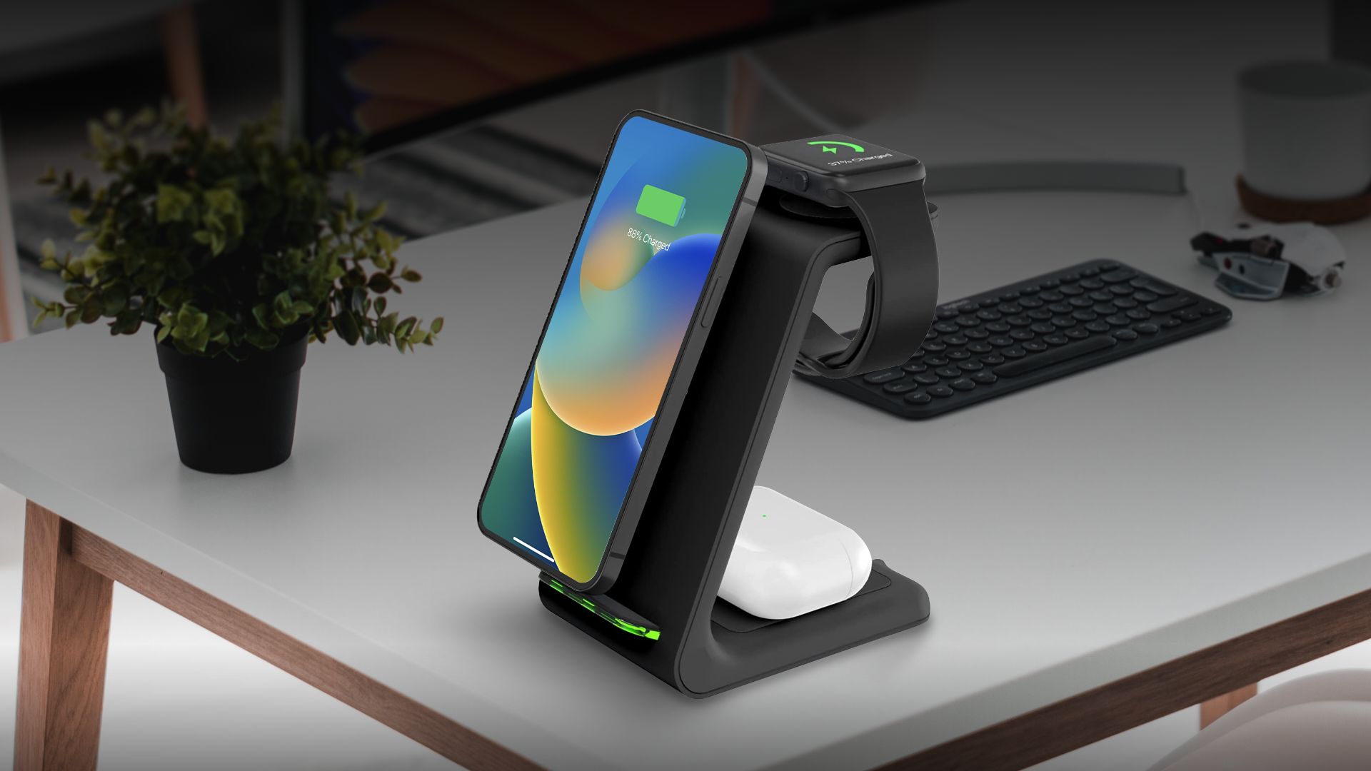 GEEKERA Wireless 3-in-1 charger Dock