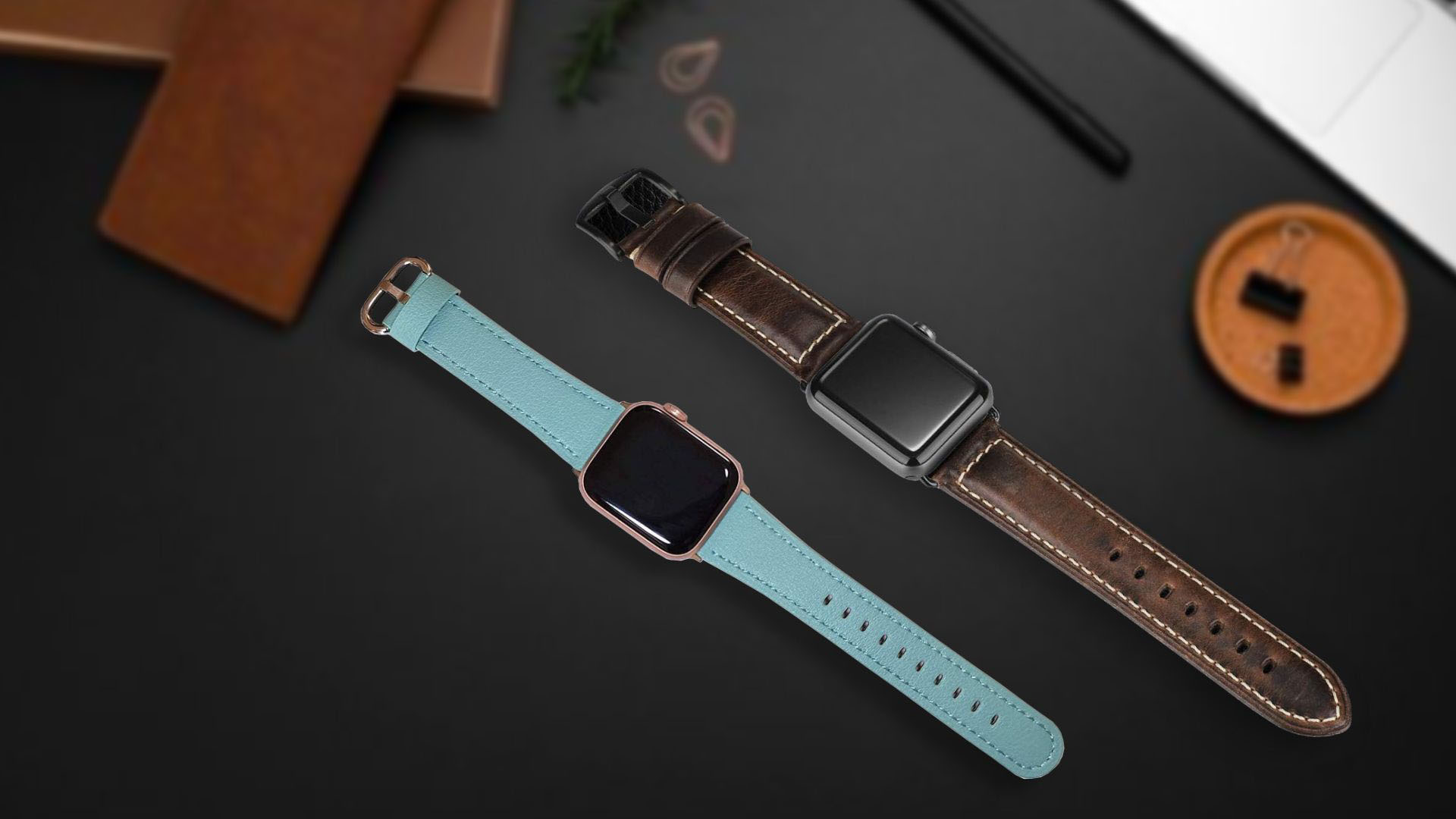 HUAFIY Grain Leather Bands