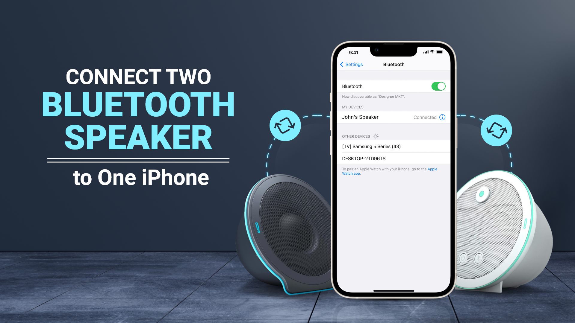 connect 2 bluetooth speakers iphone