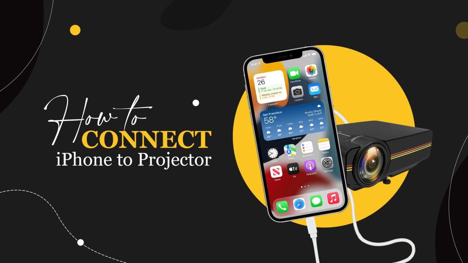 How to Connect iPhone to Projector with Cables or Wirelessly Techtouchy