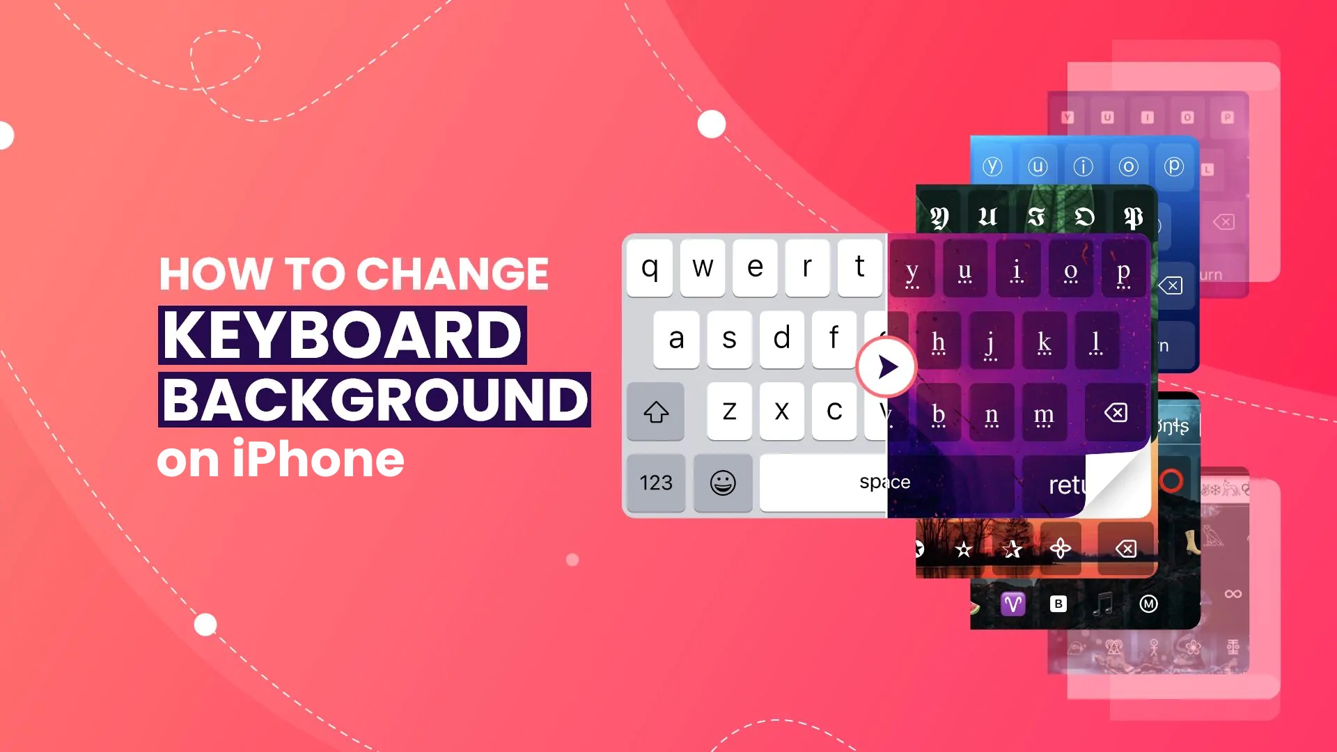 Với iPhone Keyboard Background, bạn có thể thêm màu sắc và phong cách cho bàn phím của mình để tạo ra một trải nghiệm độc đáo và cá nhân hóa cho điện thoại của mình. Bạn sẽ thu hút được nhiều sự chú ý khi sử dụng bàn phím này. 