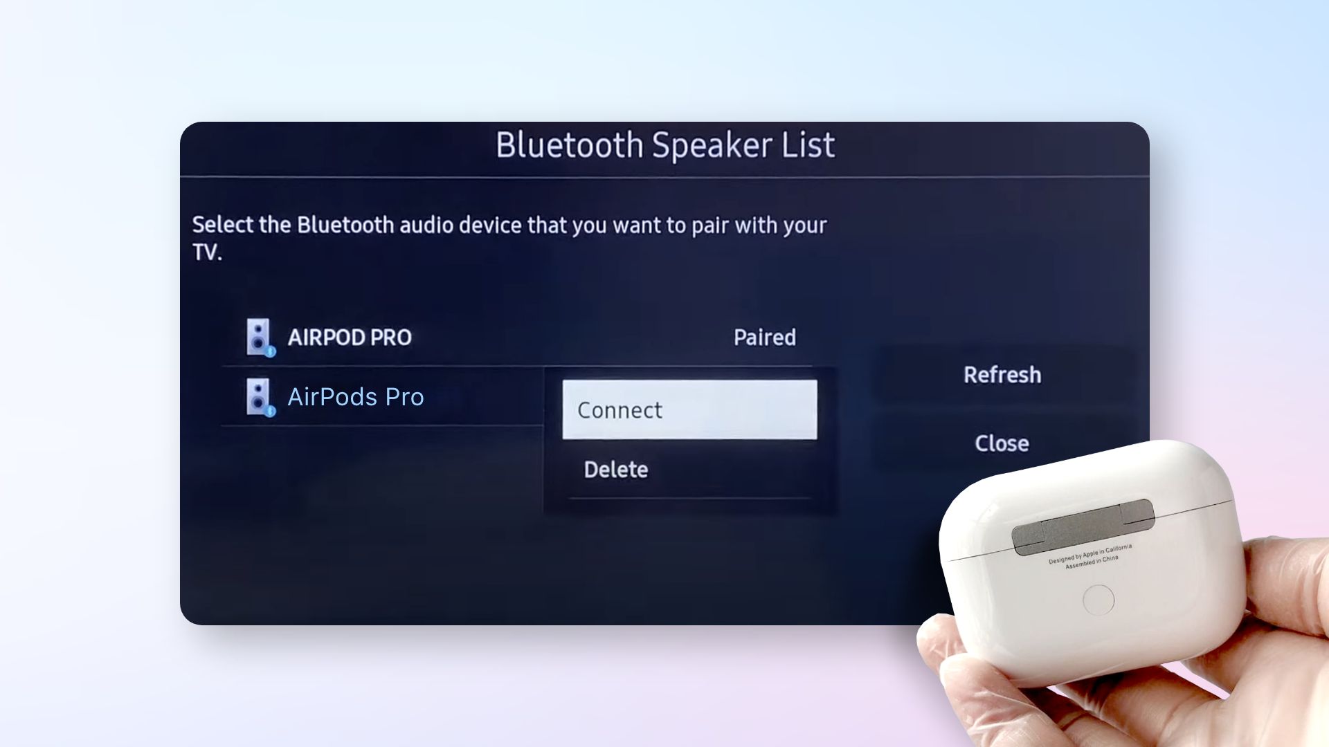 How to connect AirPods to Samsung TV