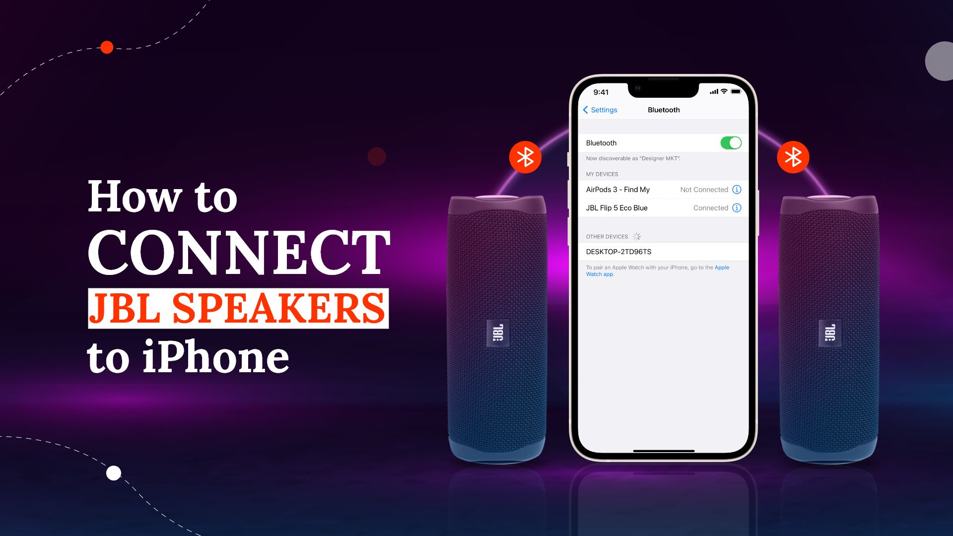 How to connect JBL speakers to iPhone