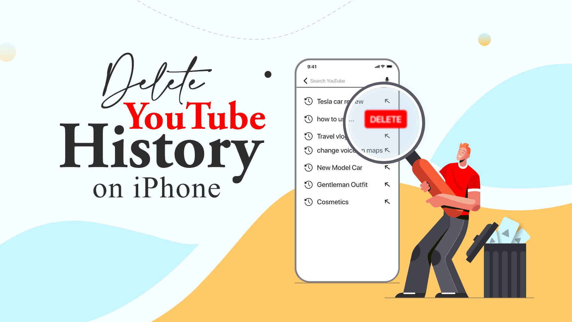 How to delete YouTube search history on iPhone