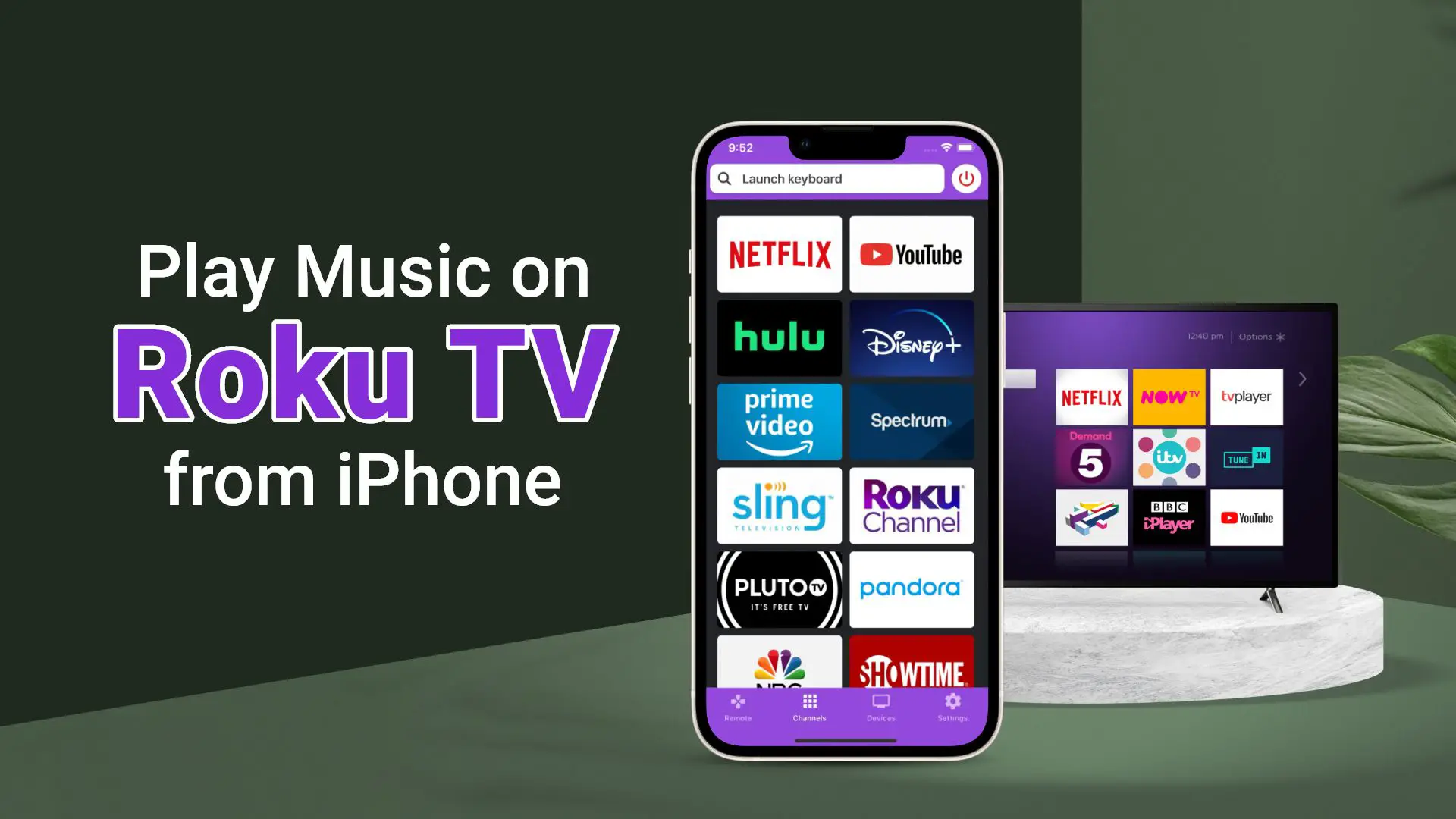 How to play music on Roku TV from iPhone