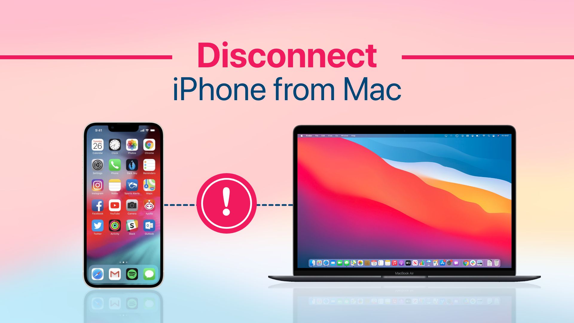 How to disconnect iPhone from mac