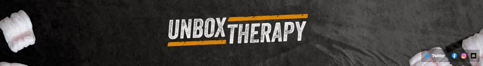 Unbox Therapy youtube channel banner