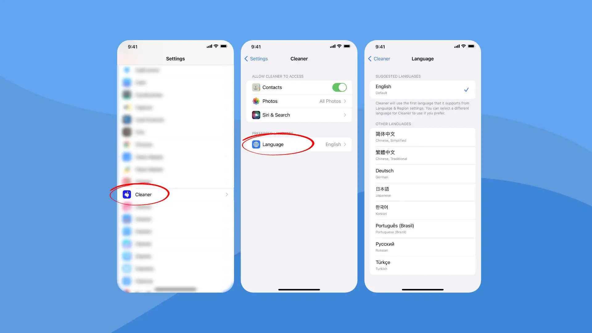 how to change language on iPhone for individual apps
