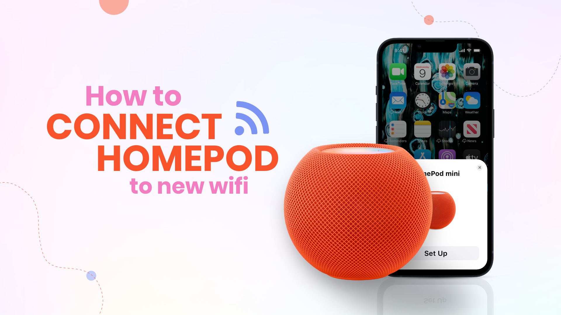 how to connect HomePod to new wifi