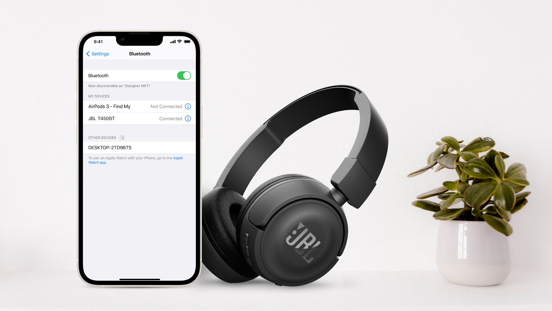 how to connect JBL headphones to iPhone