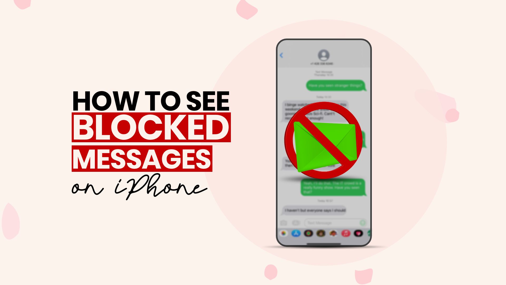 how to see blocked messages on iPhone