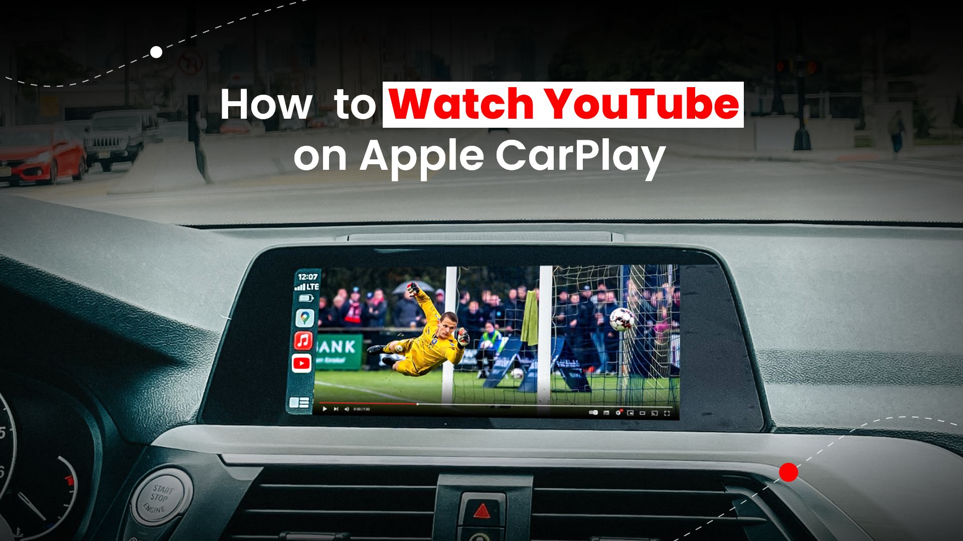 how to watch youtube on apple carplay