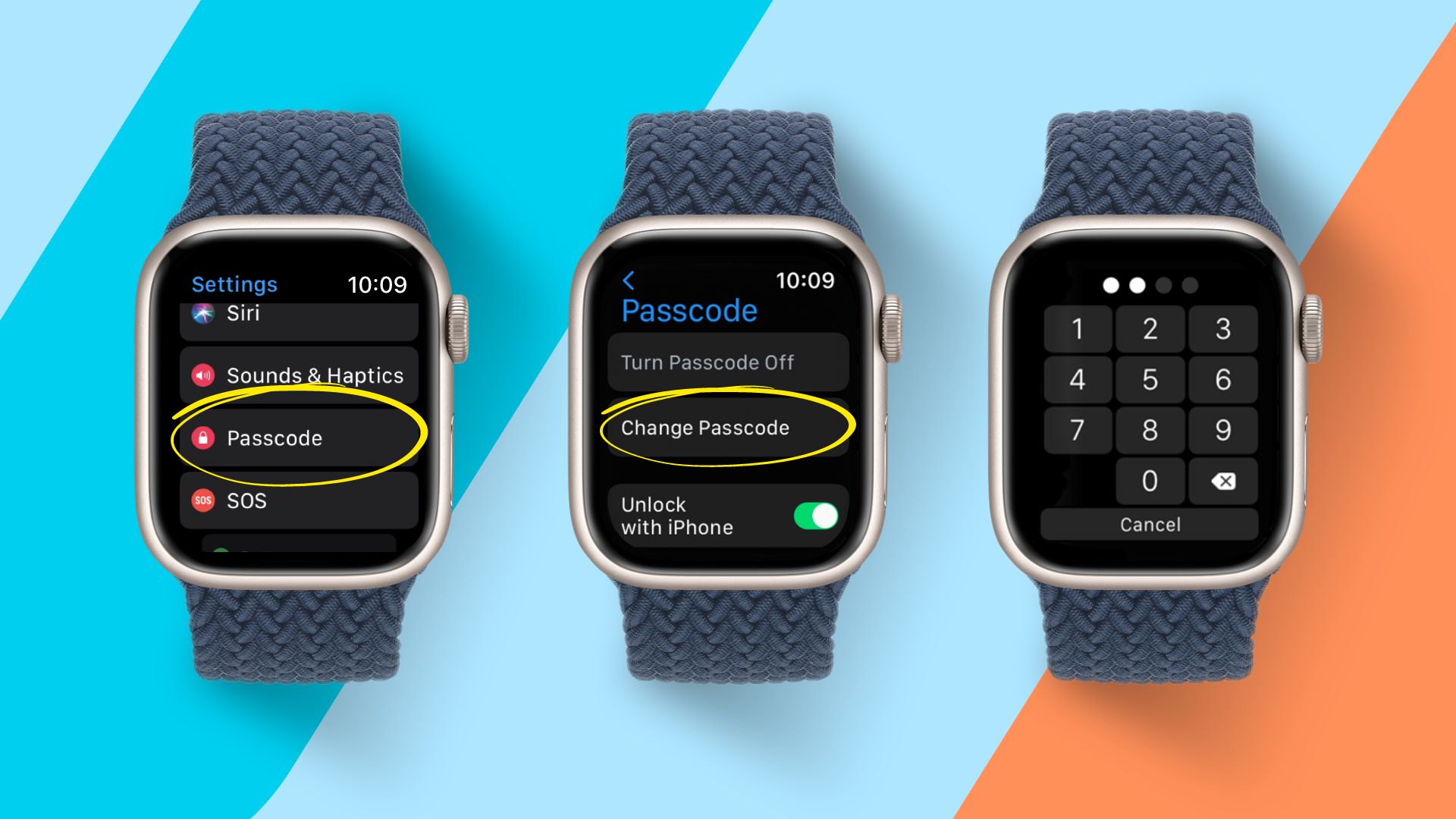 Step-by-step process on how to unlock Apple Watch with a passcode without iPhone