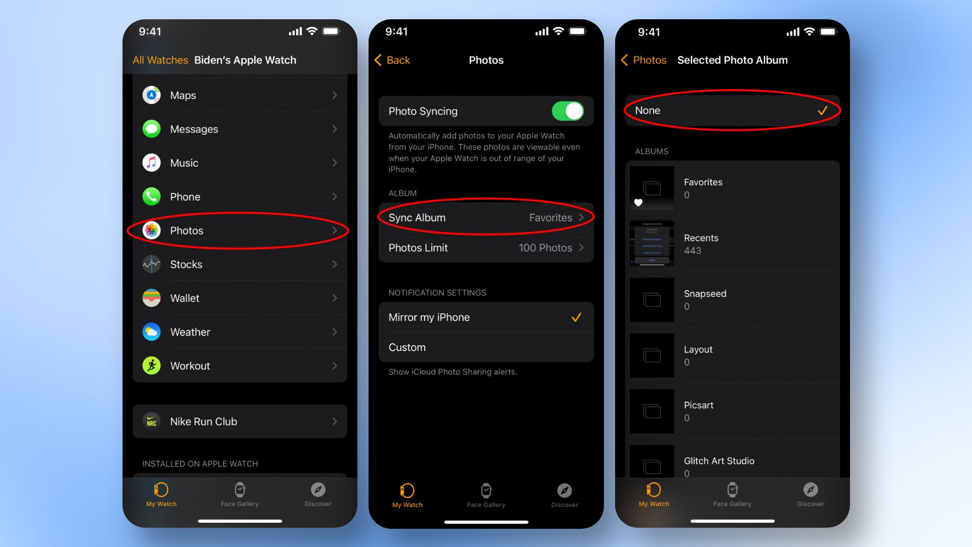 Here’s how to remove photos from Apple Watch using Photos app