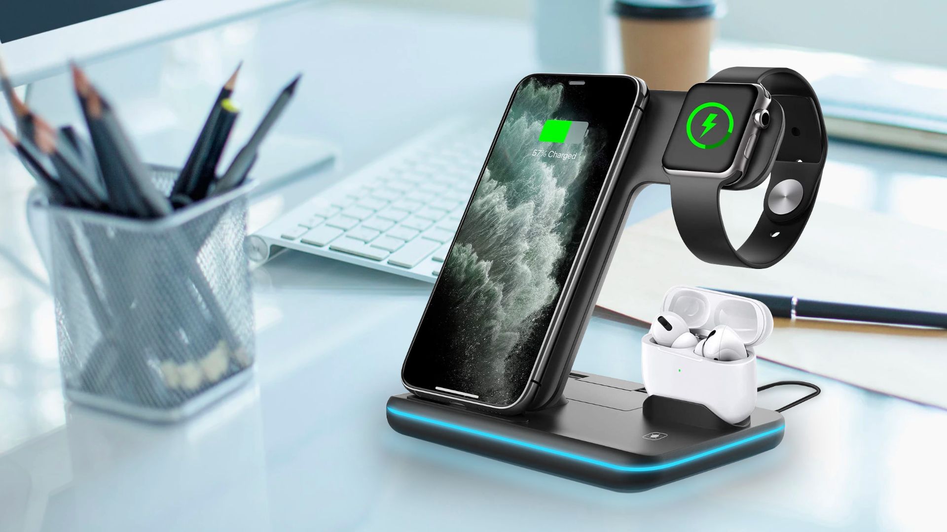 WAITIEE Wireless 15W Fast Charging Station