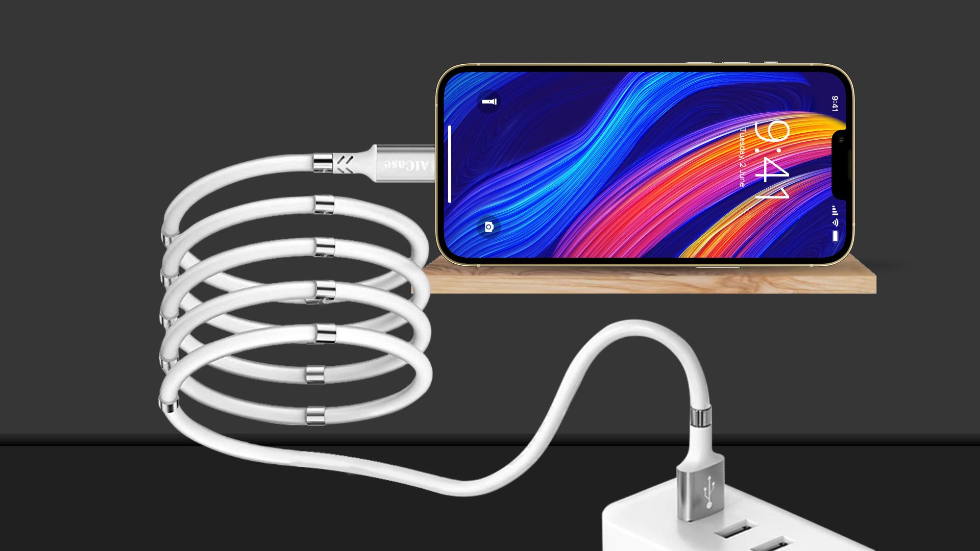 AlCase magnetic charging cable