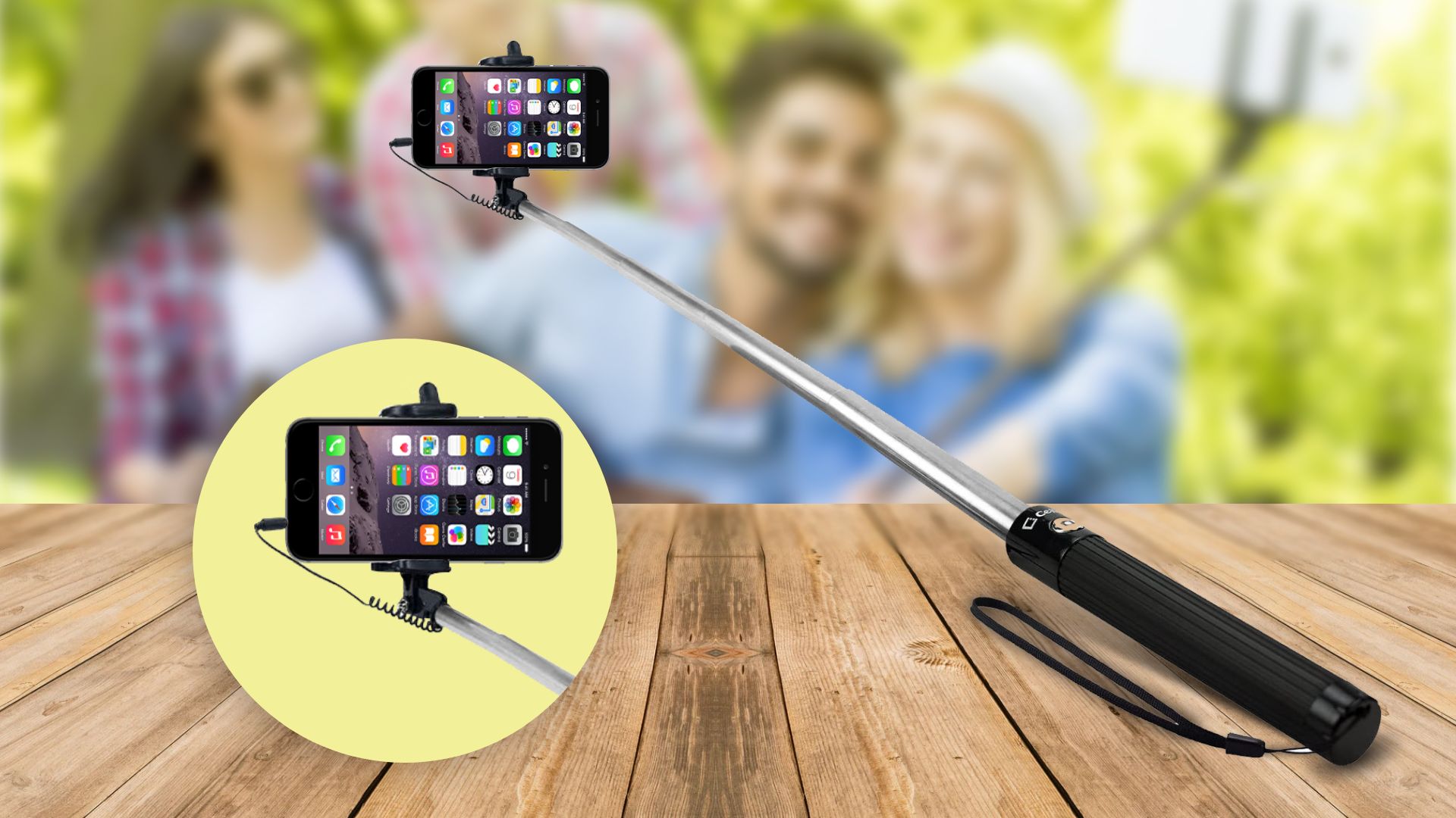 Using a selfie stick without Bluetooth