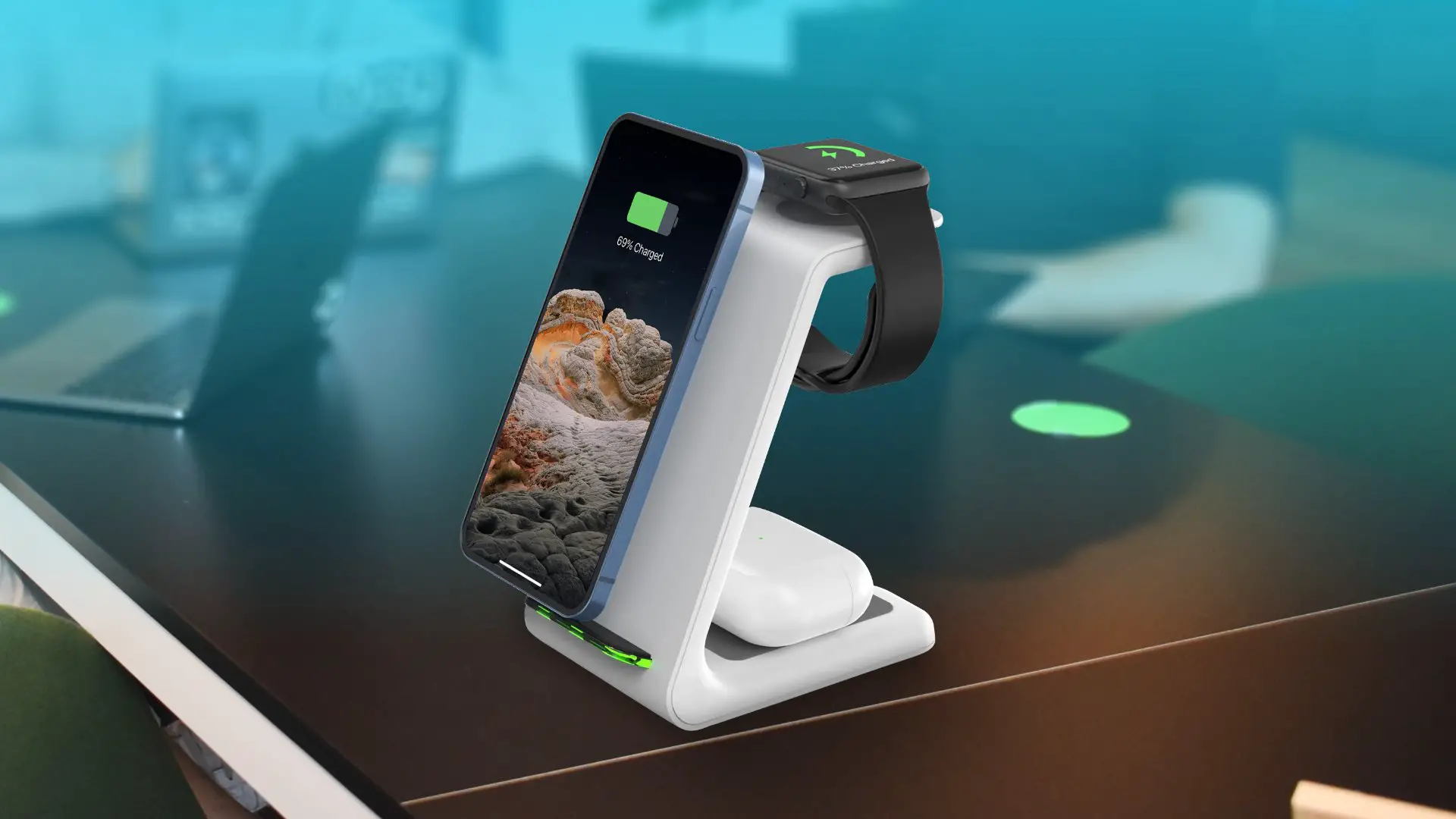 GEEKERA Qi Wireless Charger Dock Station