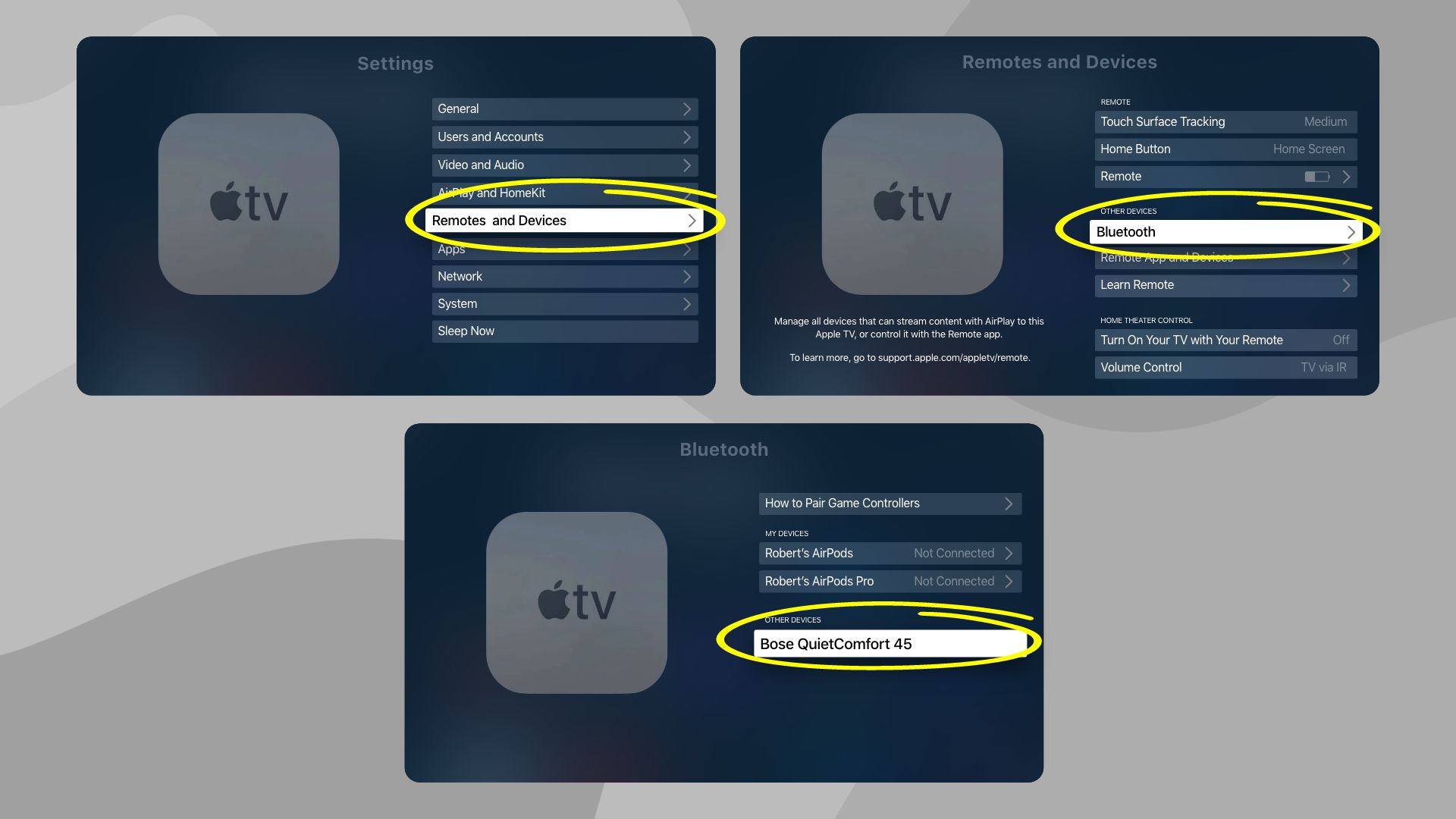 Here is how to quickly connect Bluetooth headphones to Apple TV