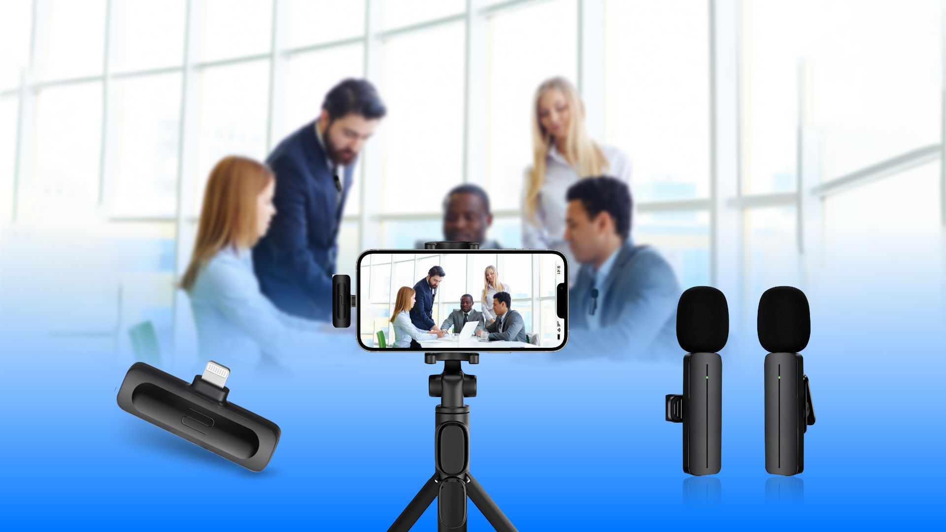 Bulatry Wireless Mini Lavalier Lapel Microphone