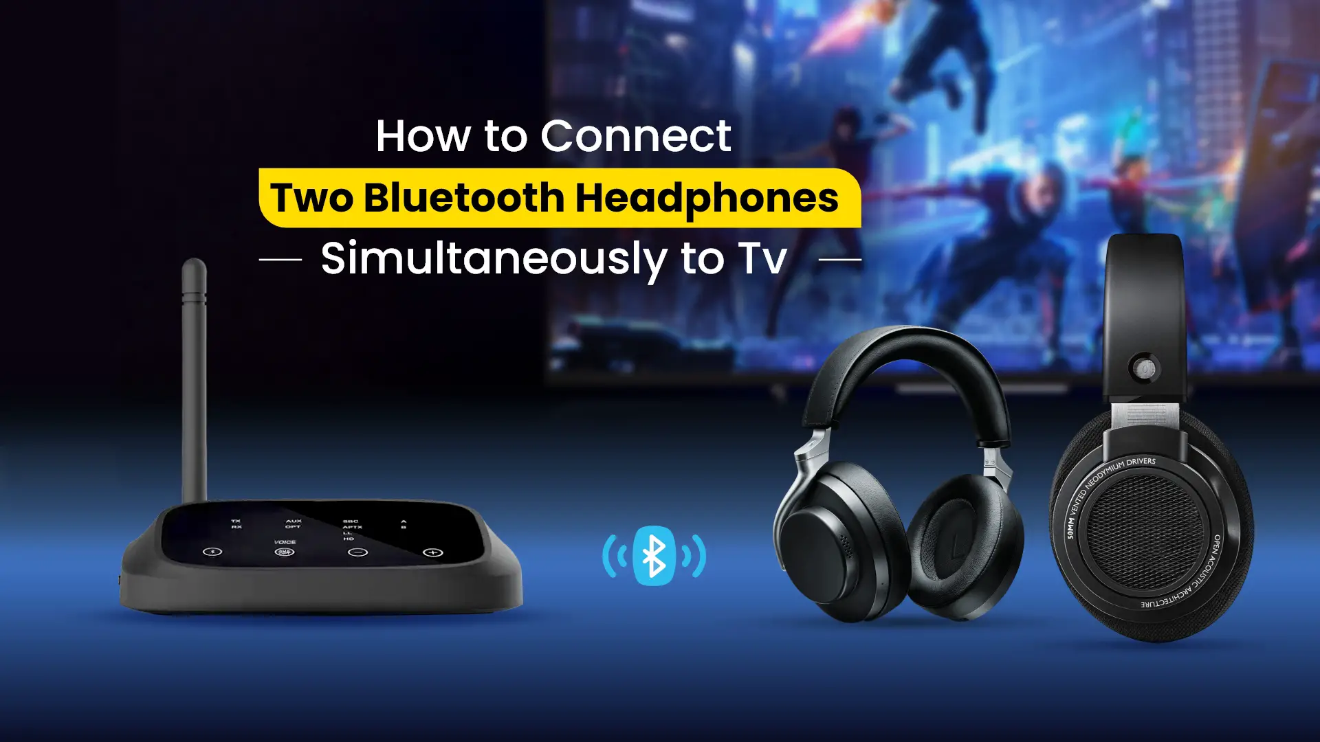 how to connect two bluetooth headphones simu