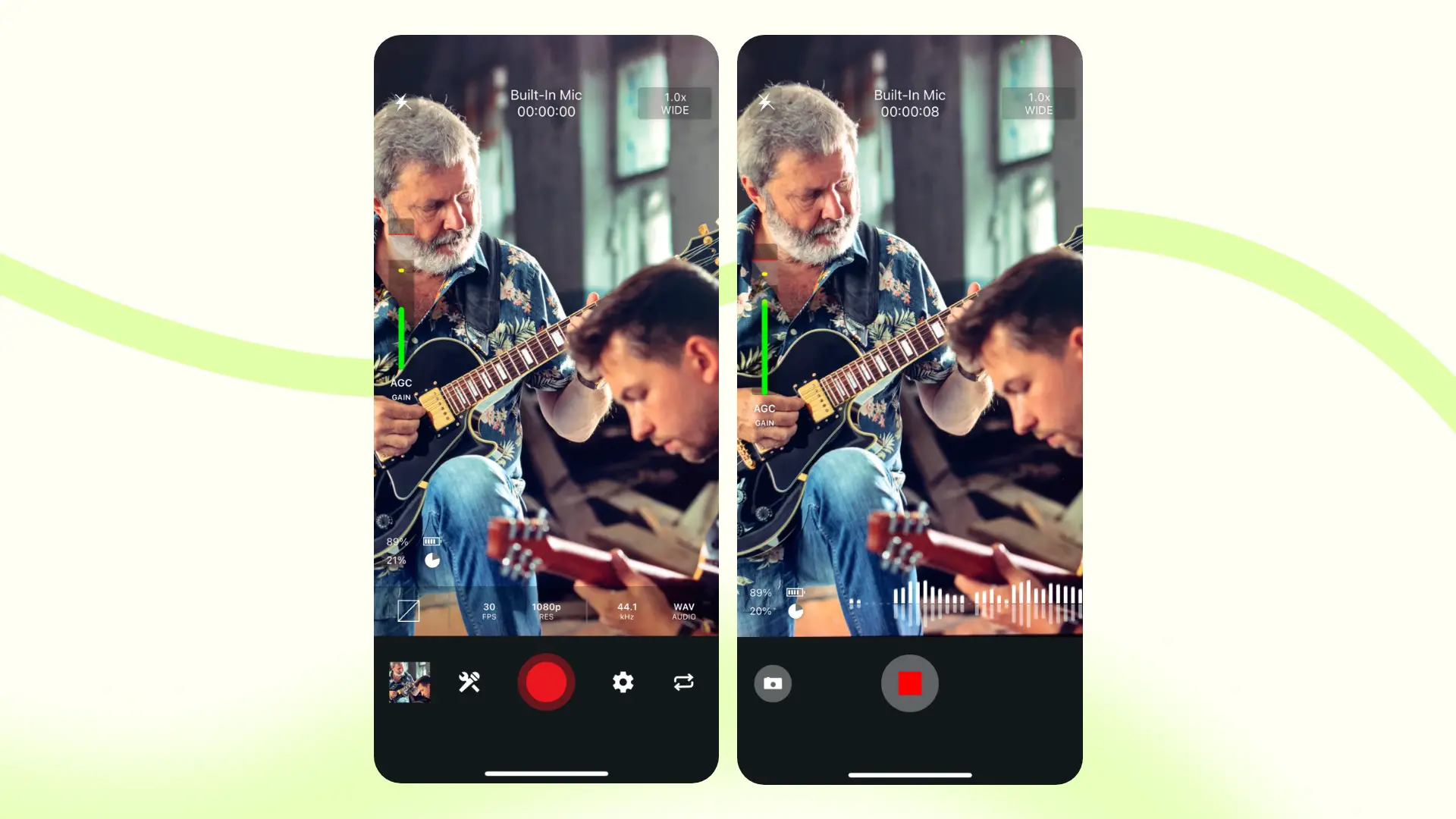 Video recording performance with the ShurePlus MOTIV Video app