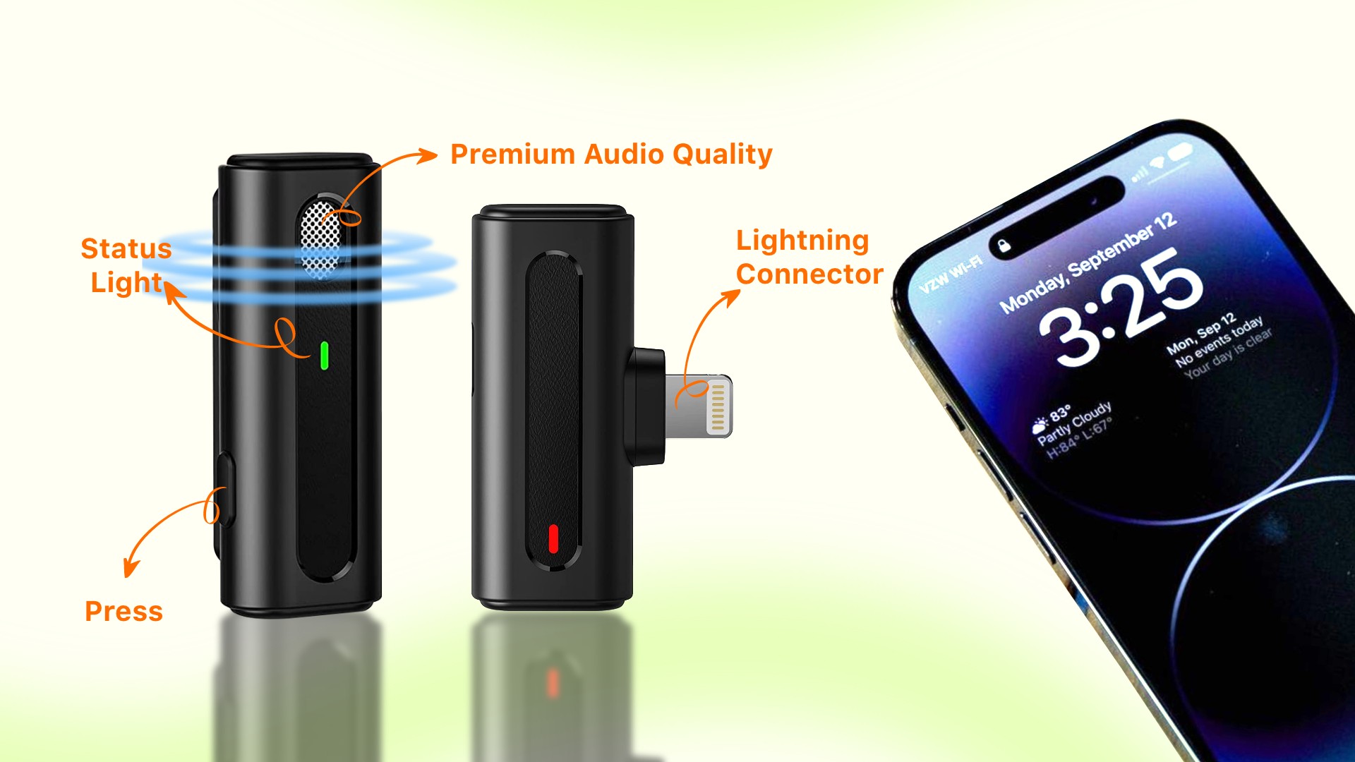 Specifications of the JSSEVN Wireless Lavalier Microphone