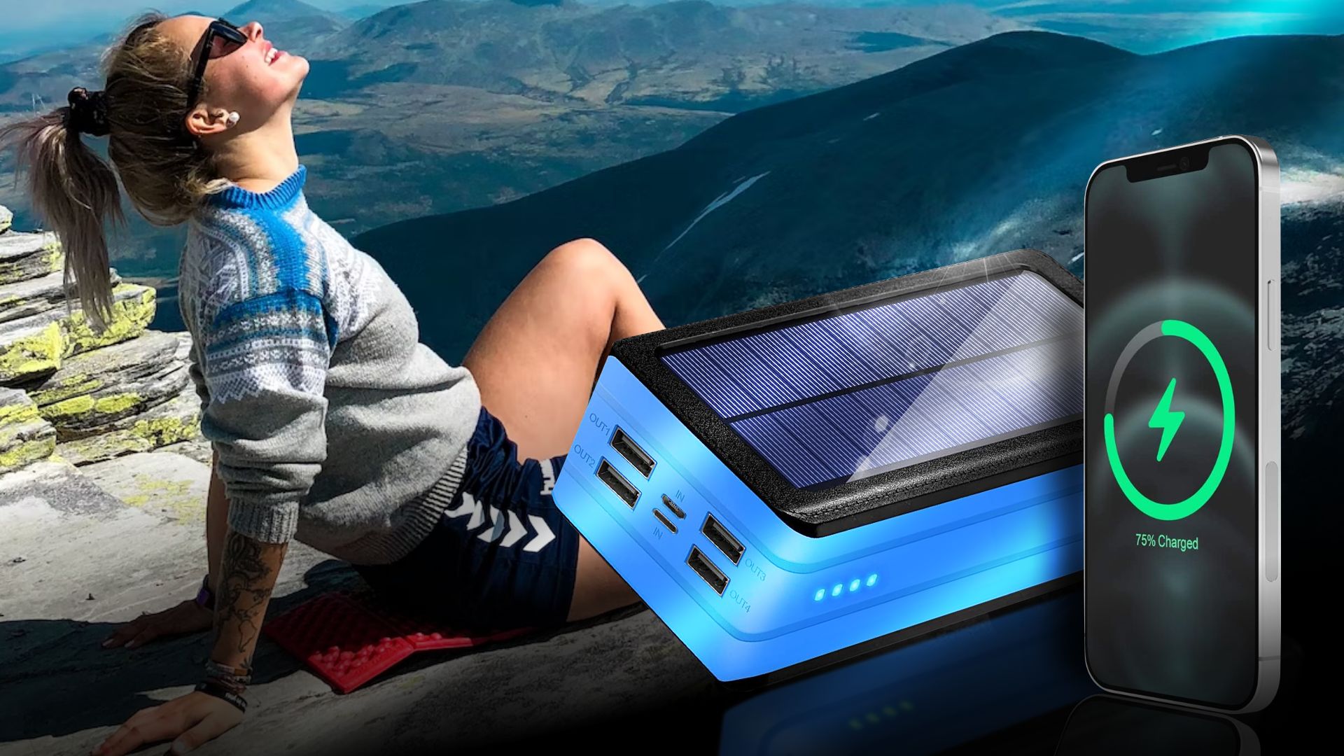 AEECESTORE Solar Power Bank