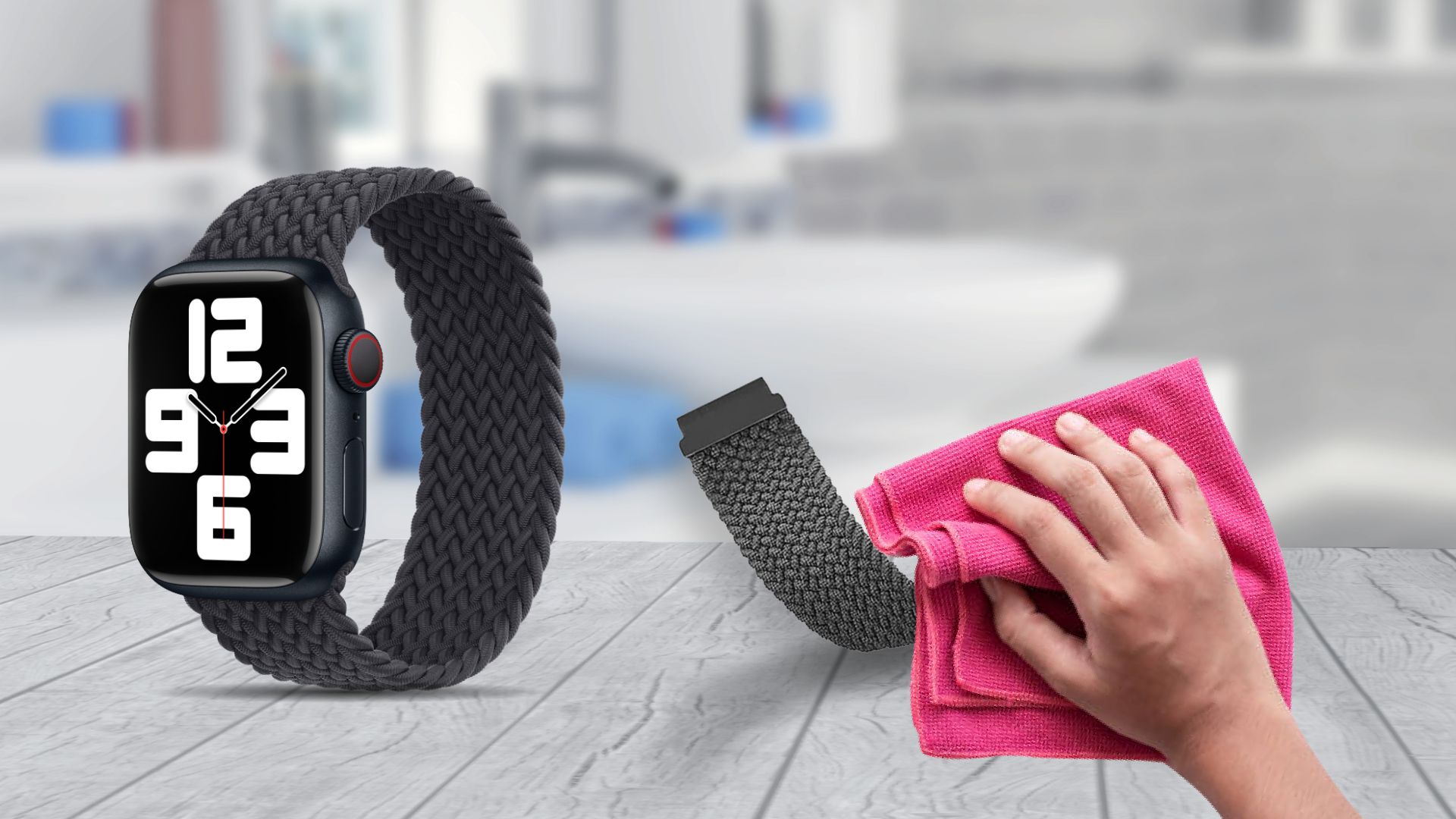 desinficere overflade Kollegium How to Clean Apple Watch Sport Loop Band - Techtouchy