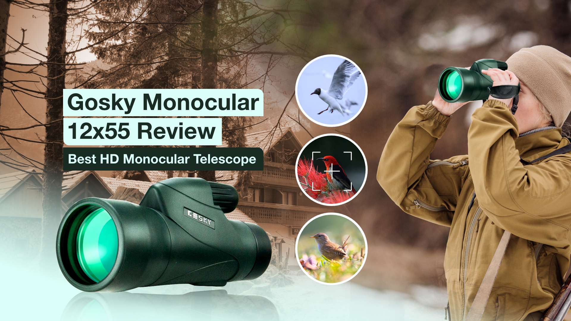 Gosky Monocular 12x55 Review Best HD Monocular Telescope Techtouchy