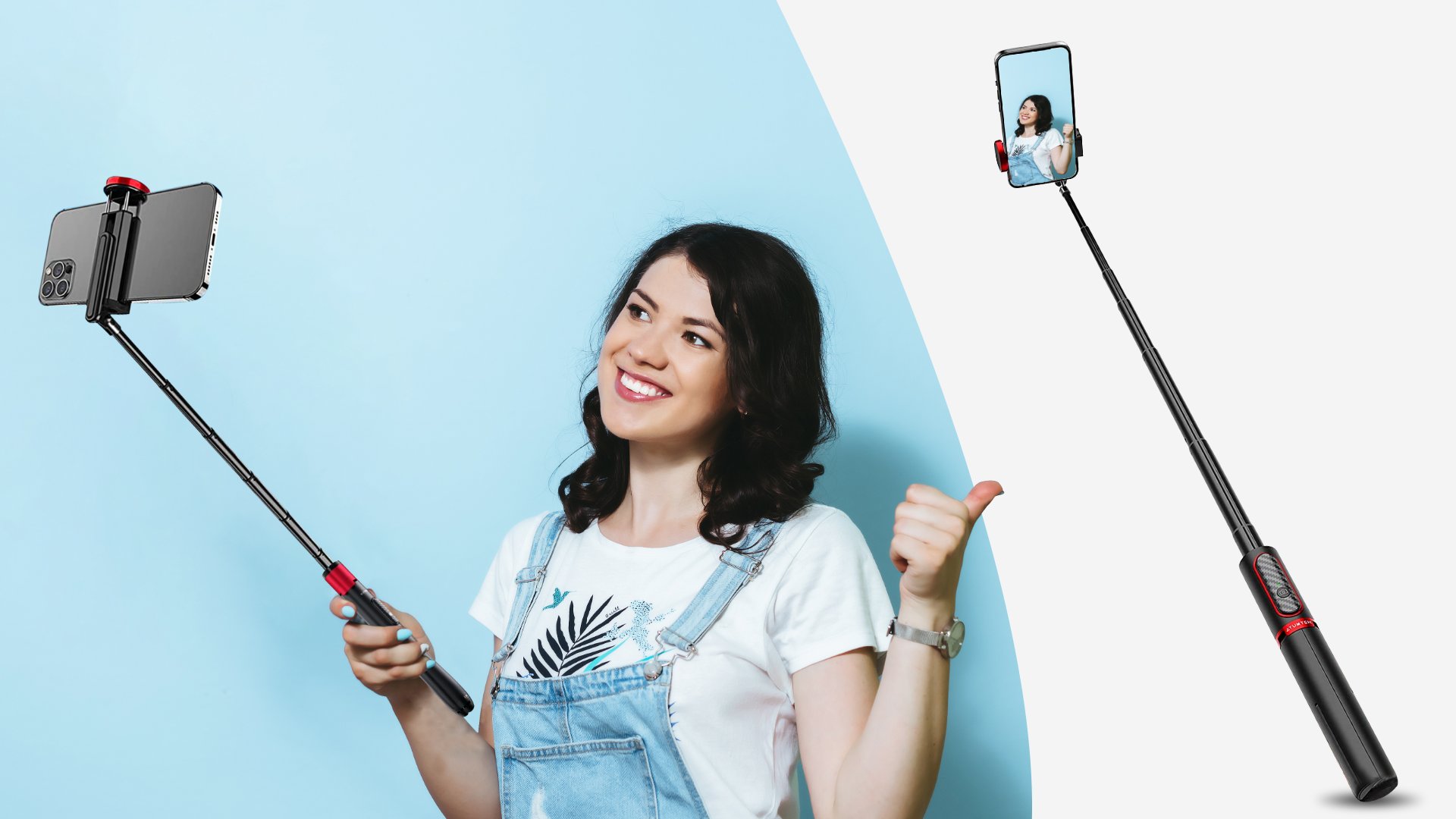 ATUMTEK 3 in 1 Selfie Stick