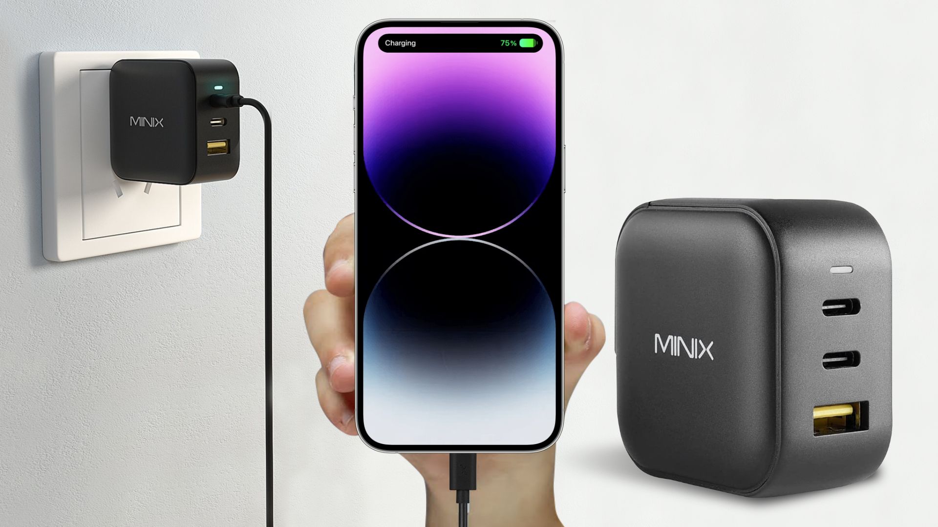 MINIX NEO P1 USB-C GaN Charger 66W