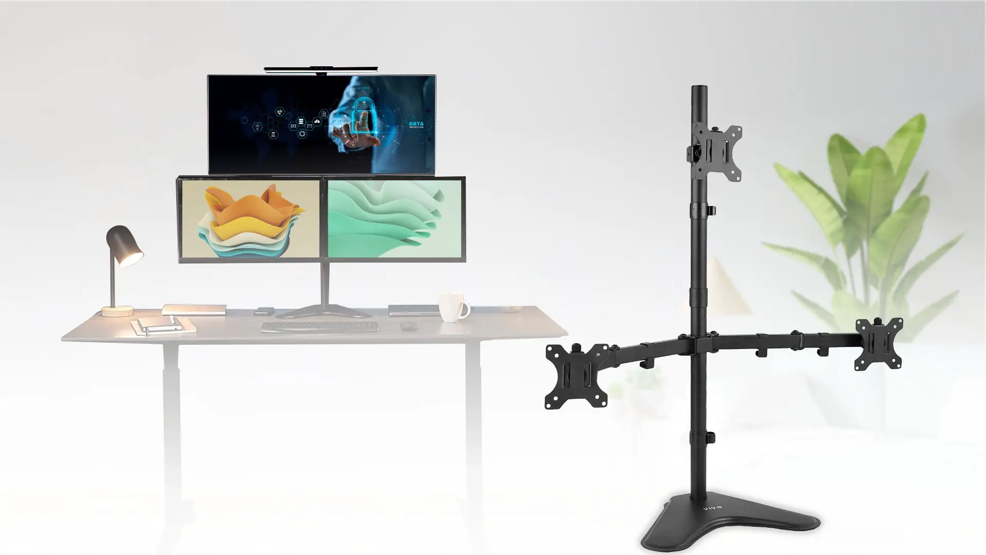 VIVO Triple LCD Monitor Desk Stand