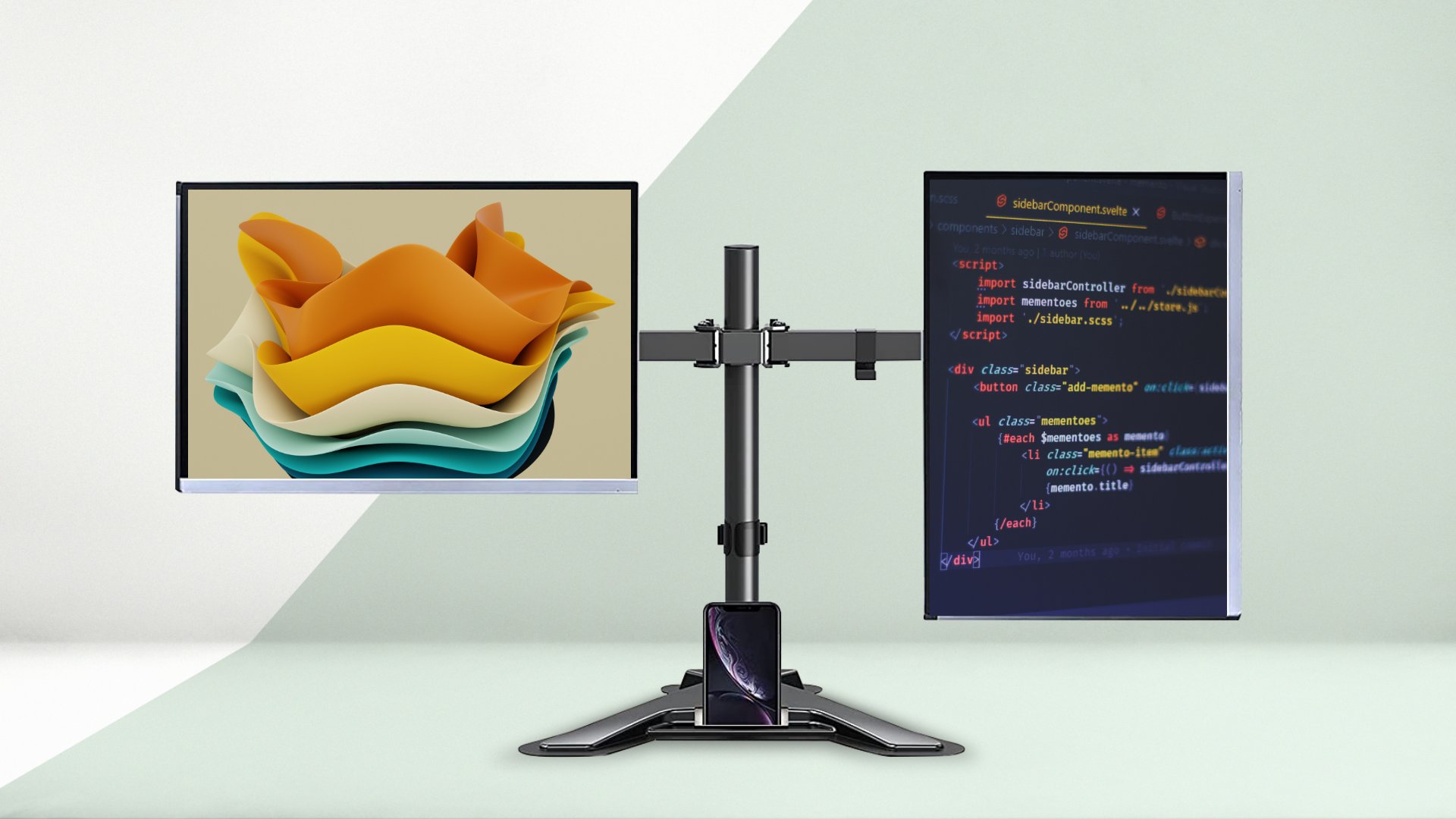 MOUNT PRO Free Standing Dual Monitor Stand 