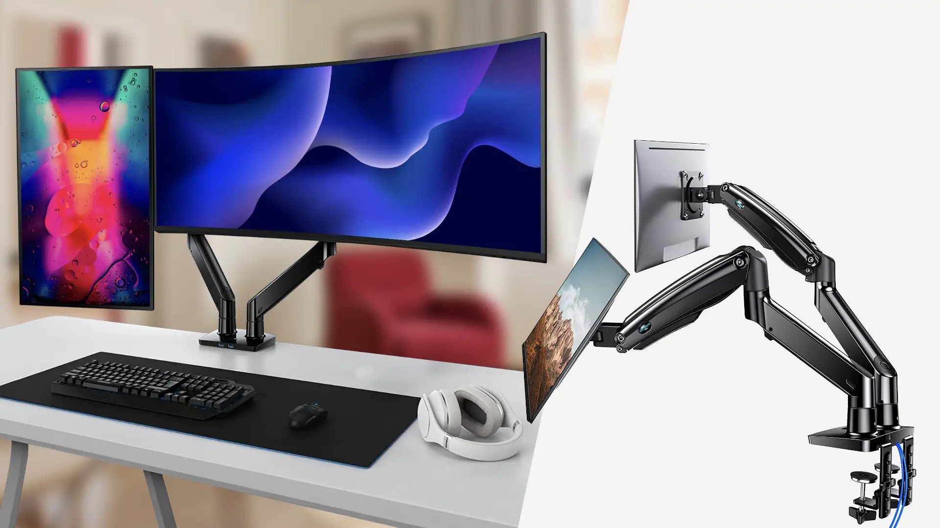 HUANUO HNDS7 Dual Monitor Stand