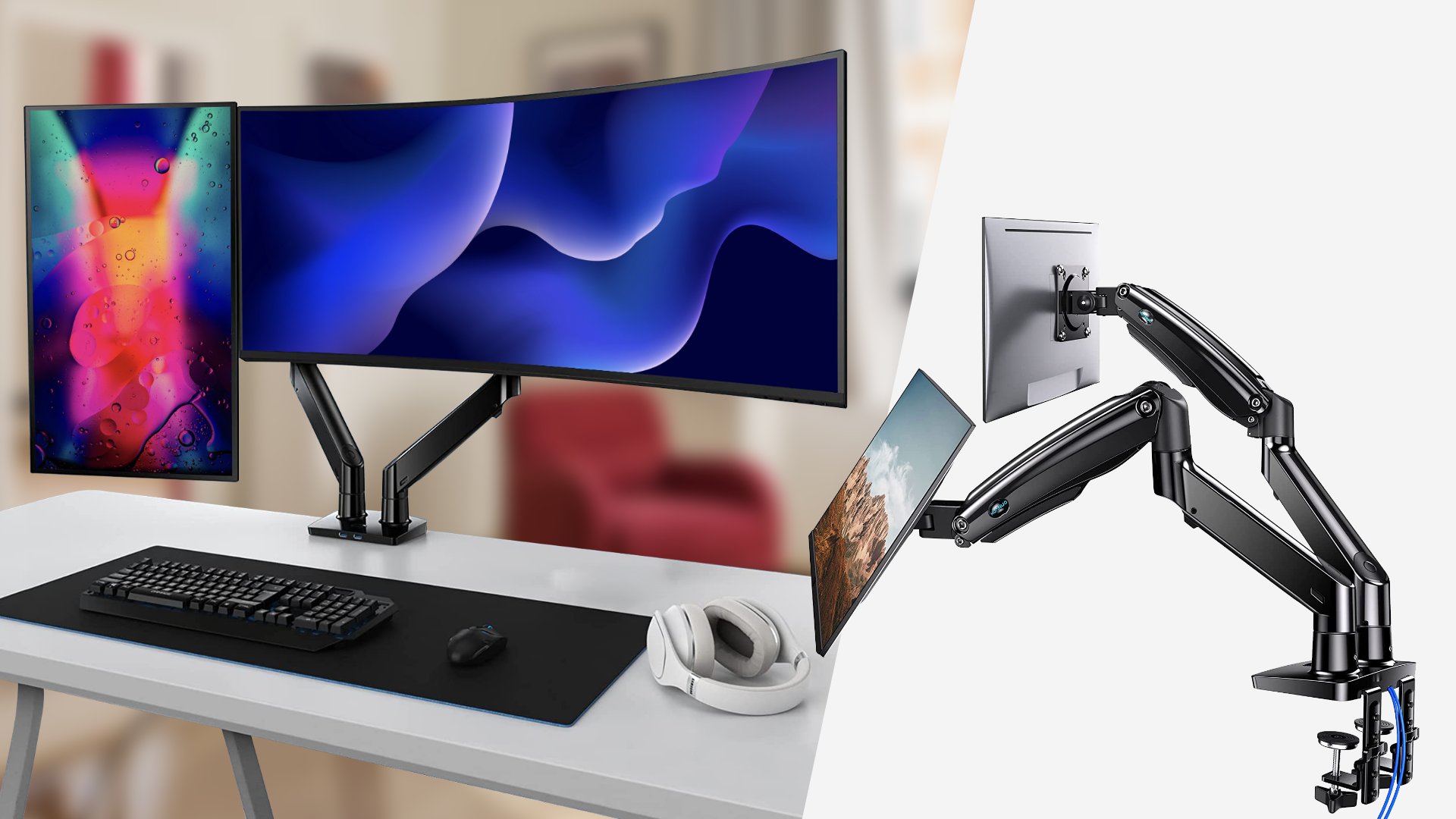 HUANUO HNDS7 Dual Monitor Stand 