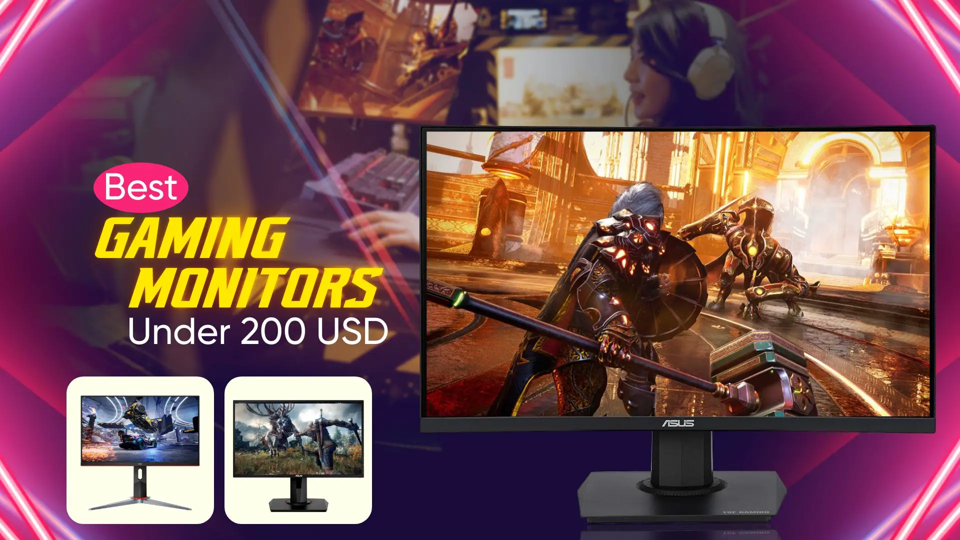 Best Gaming Monitors Under 200 USD