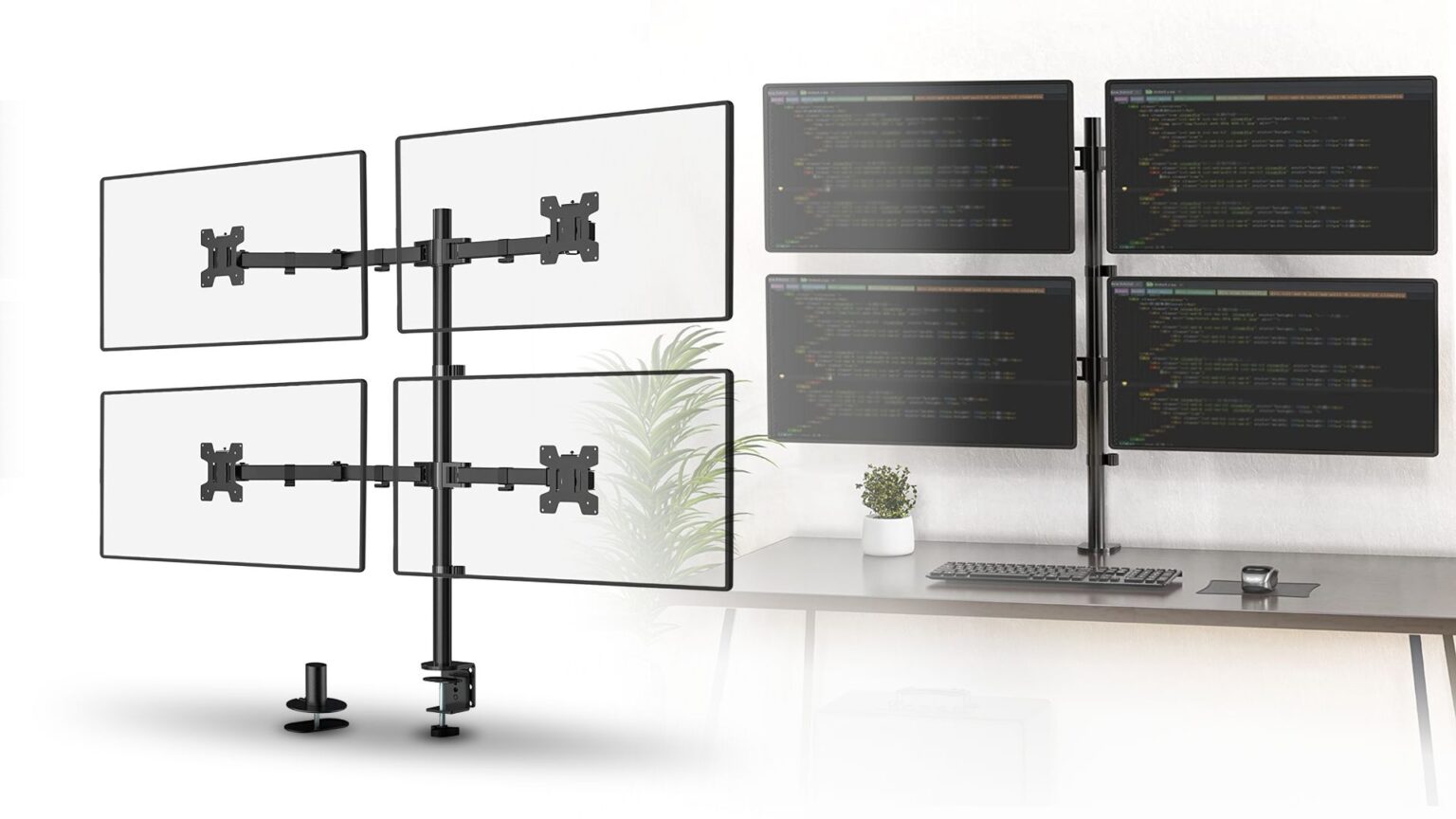 8 Best Quad Monitor Stands in 2023 Techtouchy