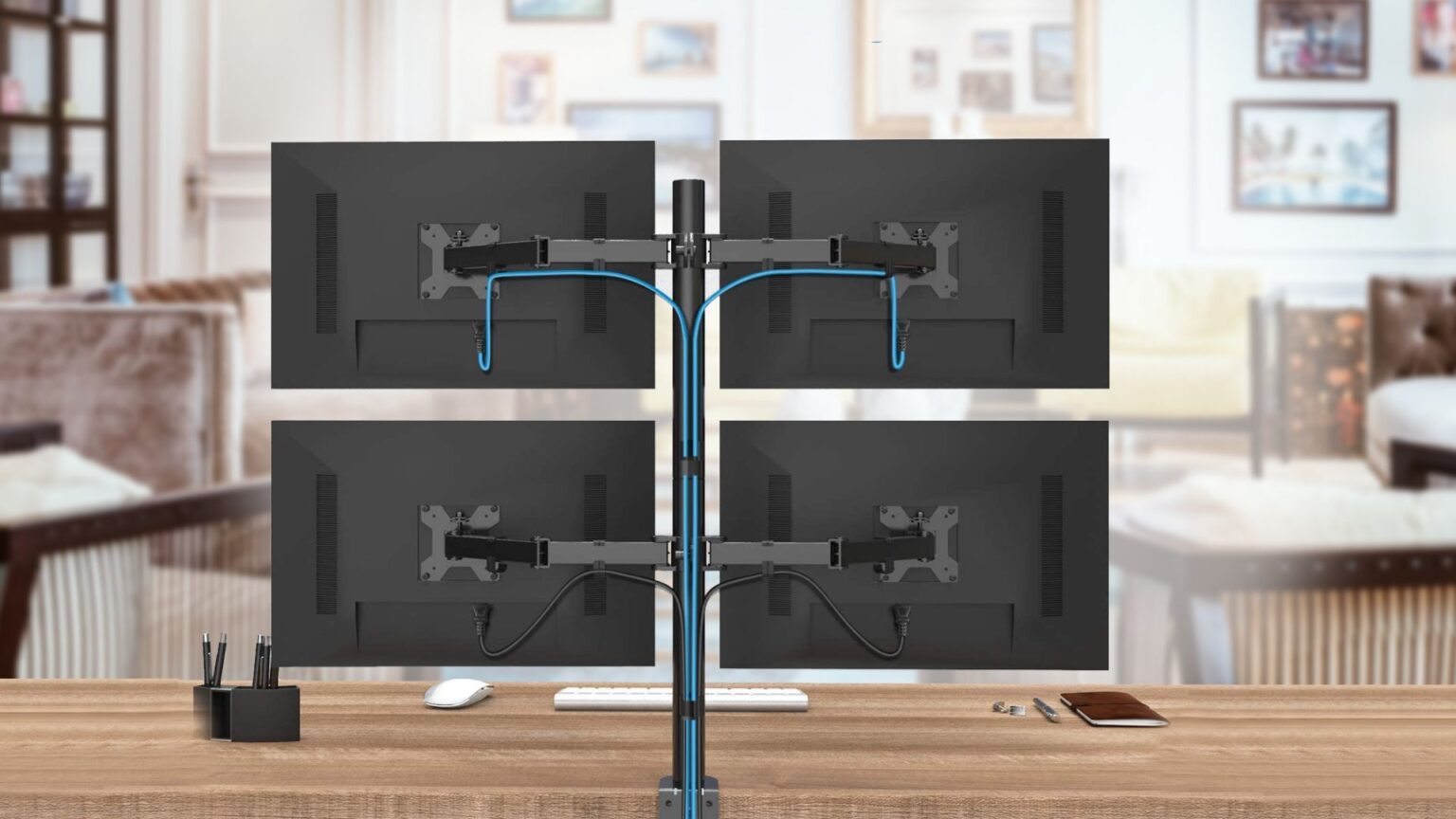 8 Best Quad Monitor Stands in 2023 Techtouchy