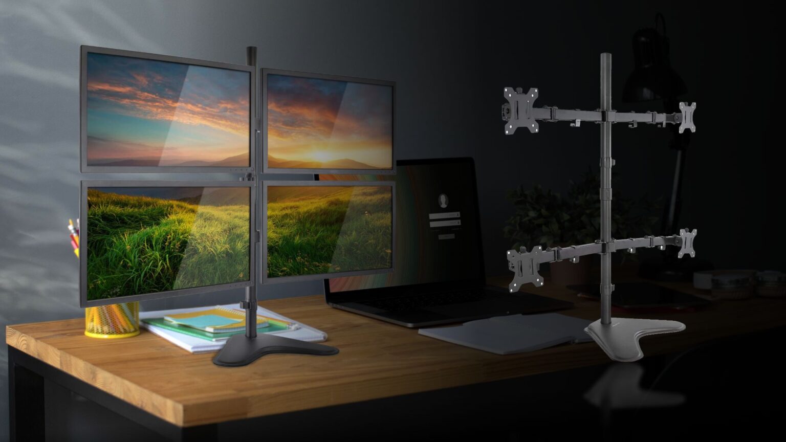8 Best Quad Monitor Stands in 2023 Techtouchy