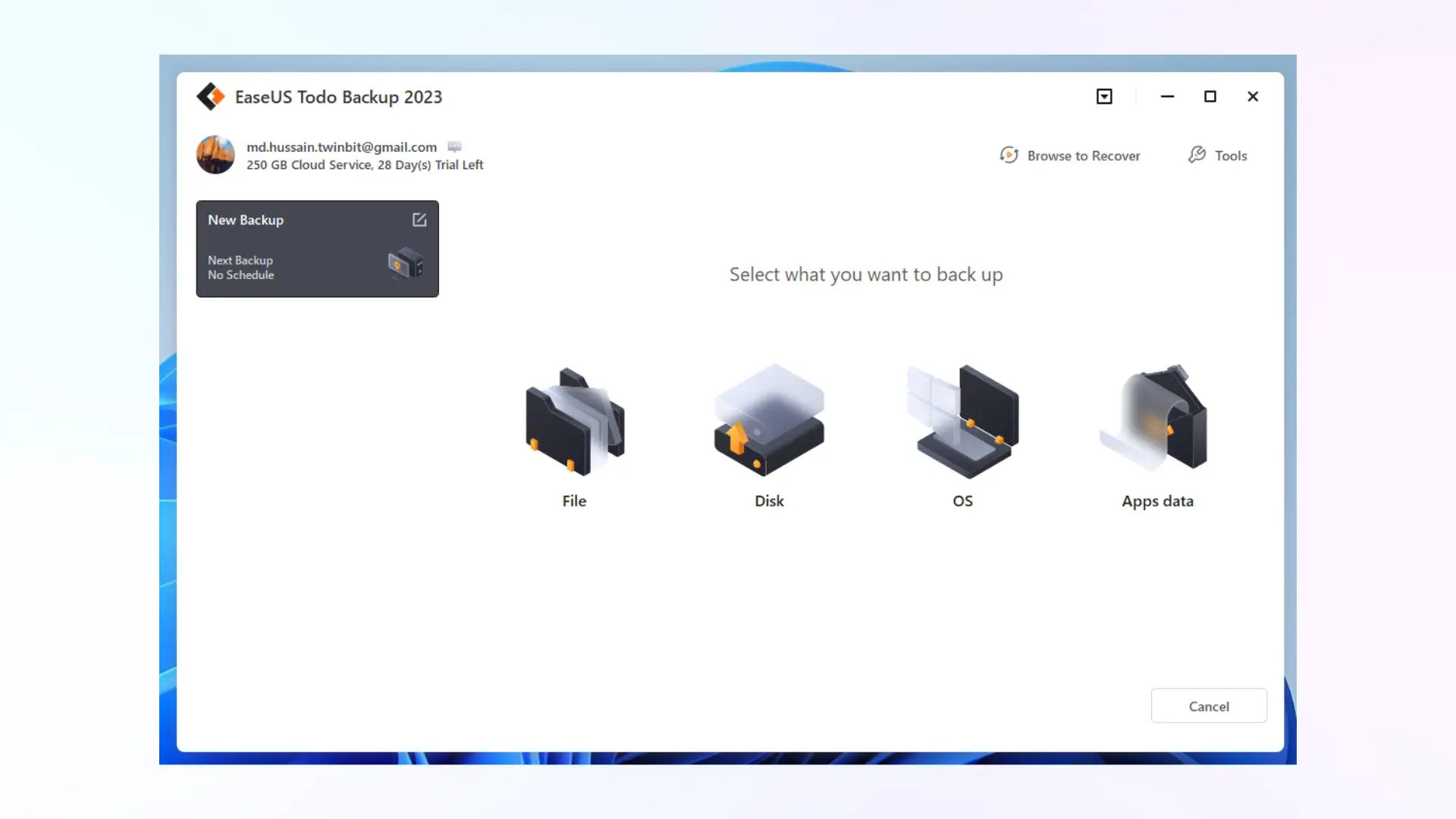 Steps to back your data with EaseUS Todo Backup 03