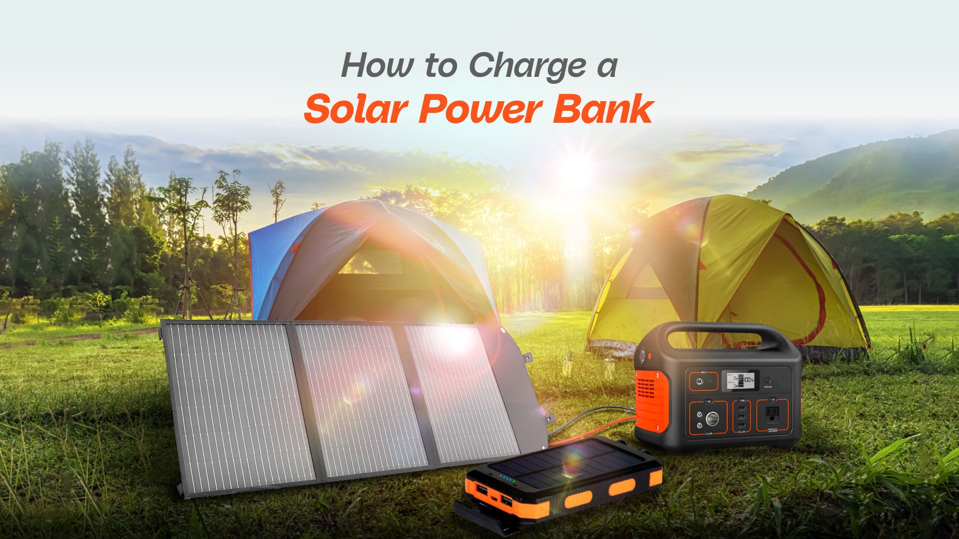 How to charge a solar power bank