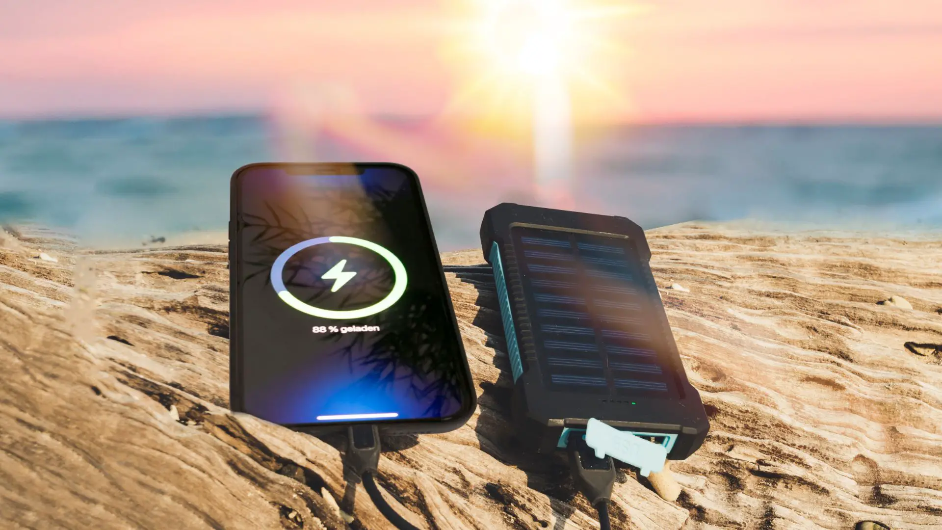 How to charge solar power bank in the sun