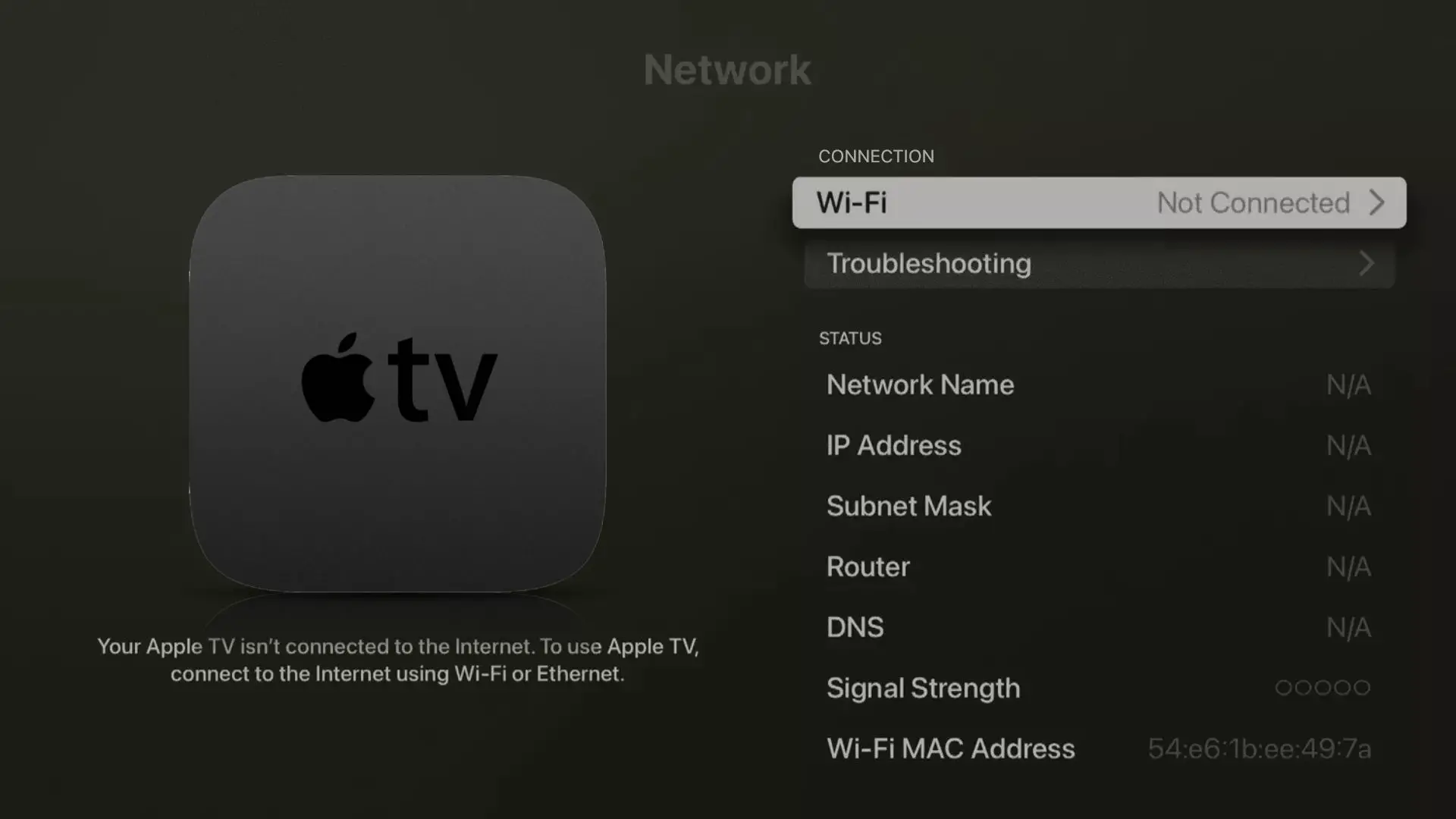 Connect Apple TV 2nd or 3rd Generation to WiFi 03