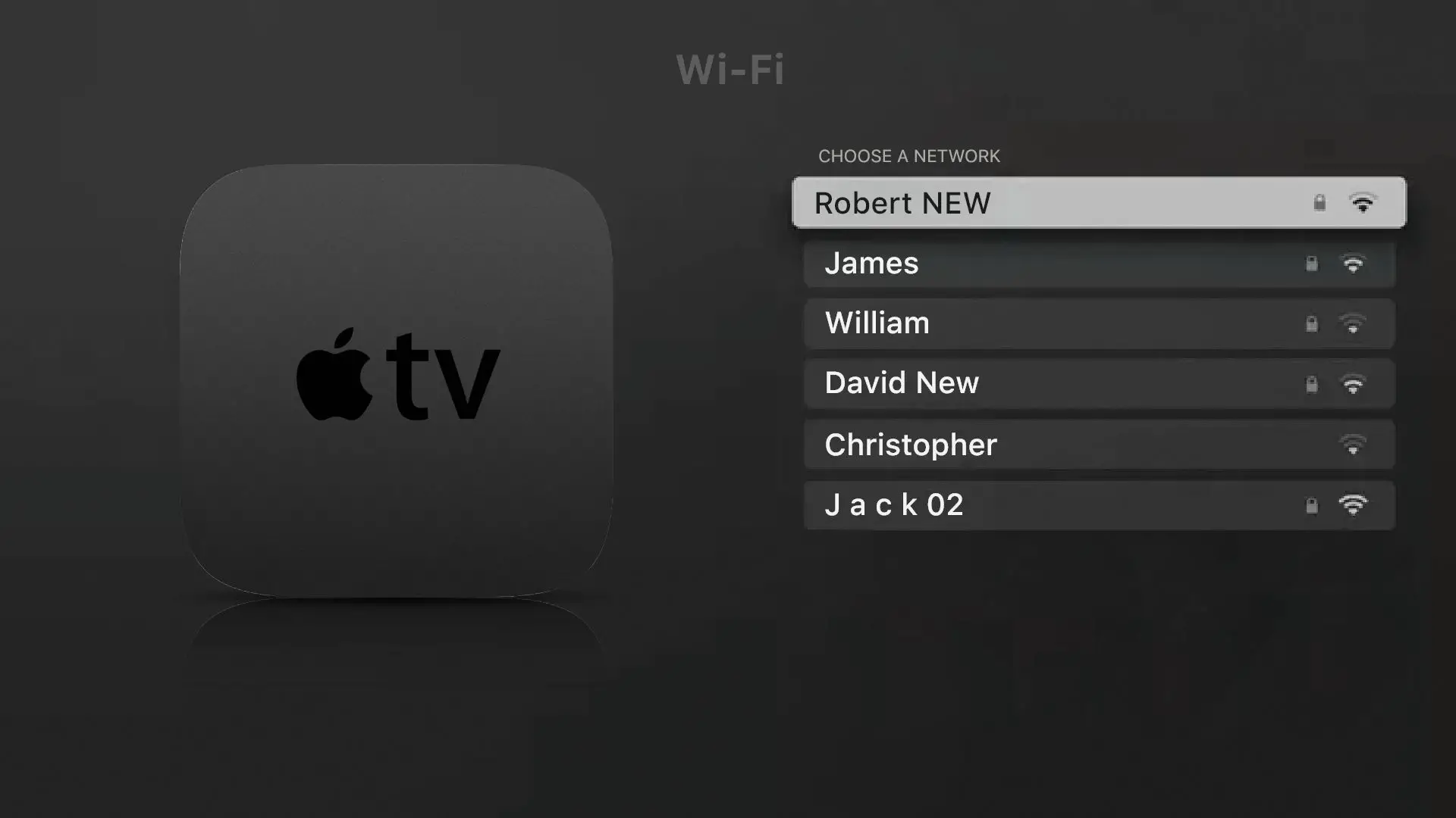 Connect Apple TV HD and Apple TV 4K to WiFi 