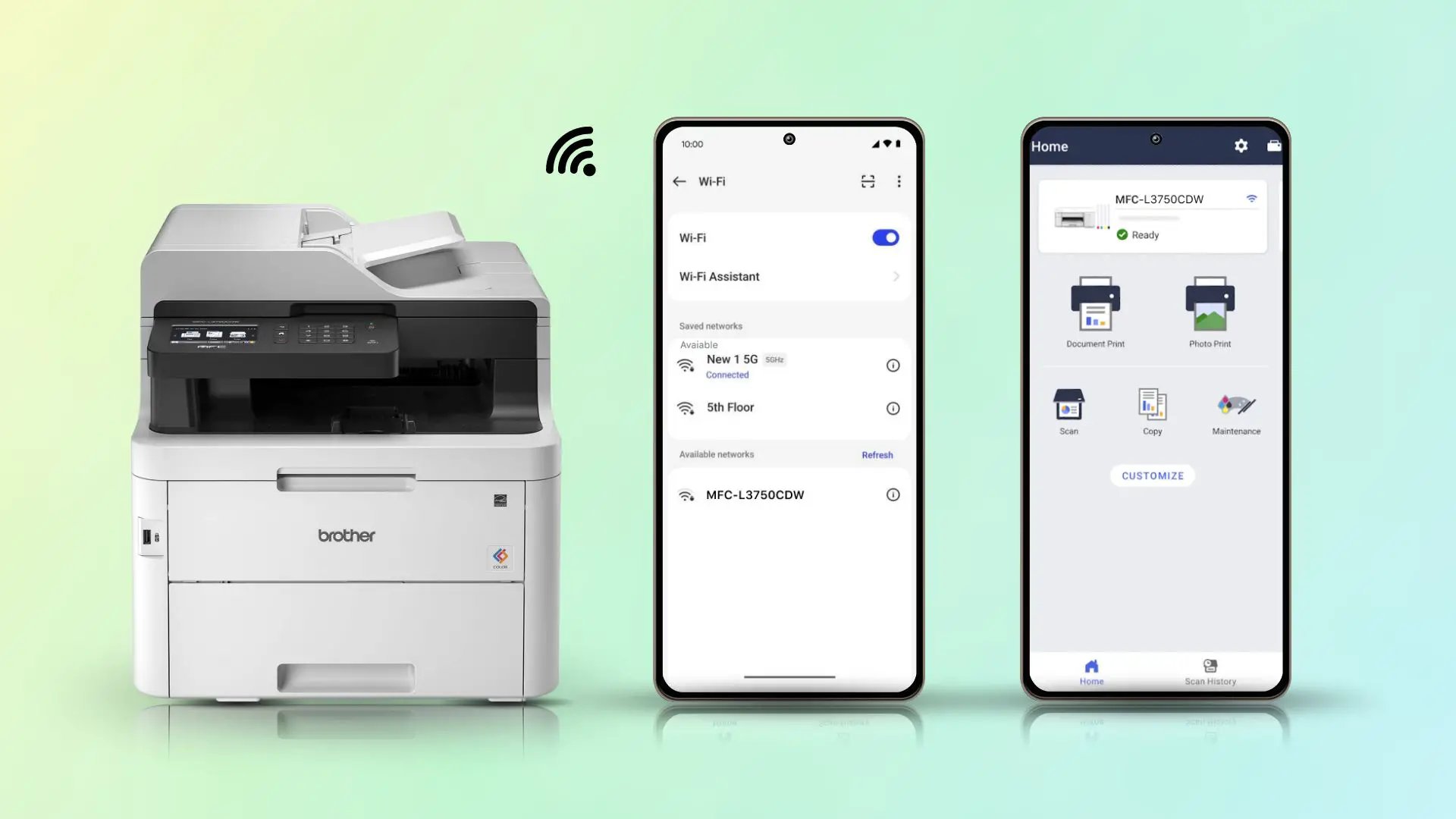 Connecting Brother printer to your phone via Wi-Fi Network