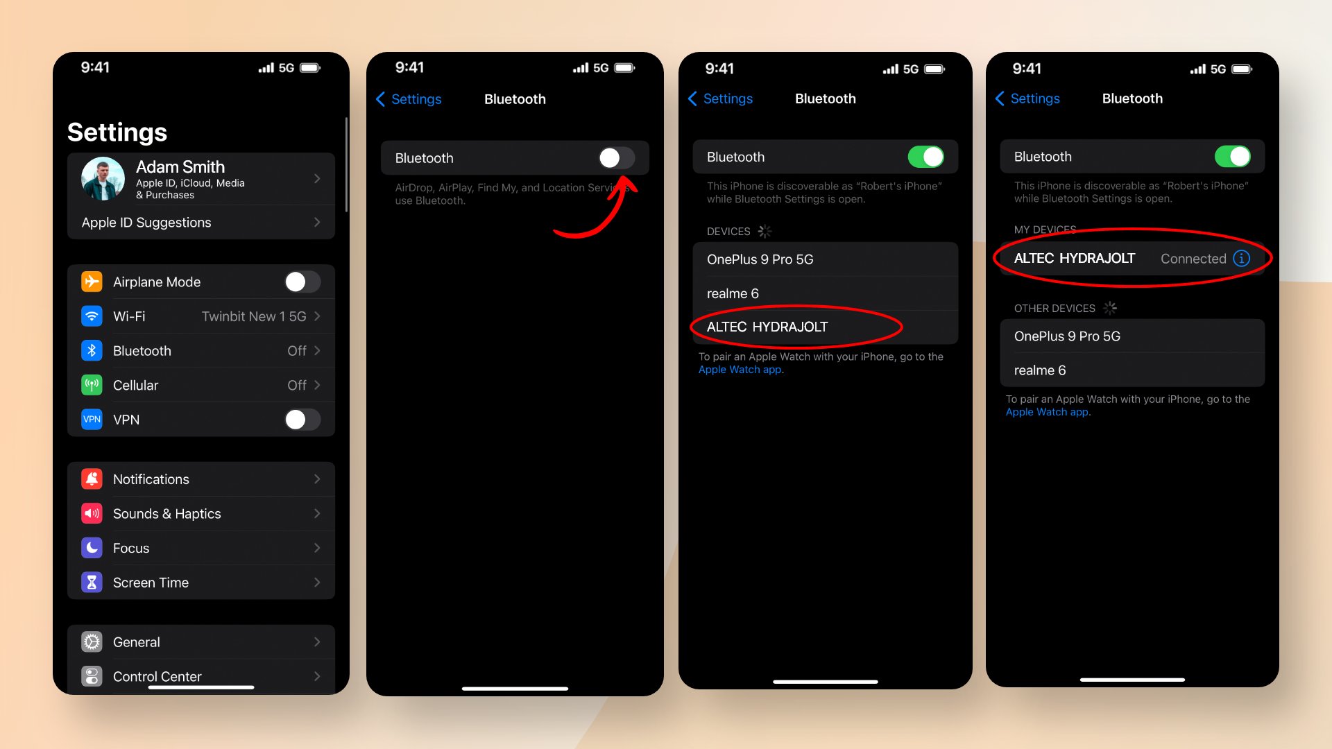 Method 2 Connecting Altec Lansing speaker to iPhone or i
