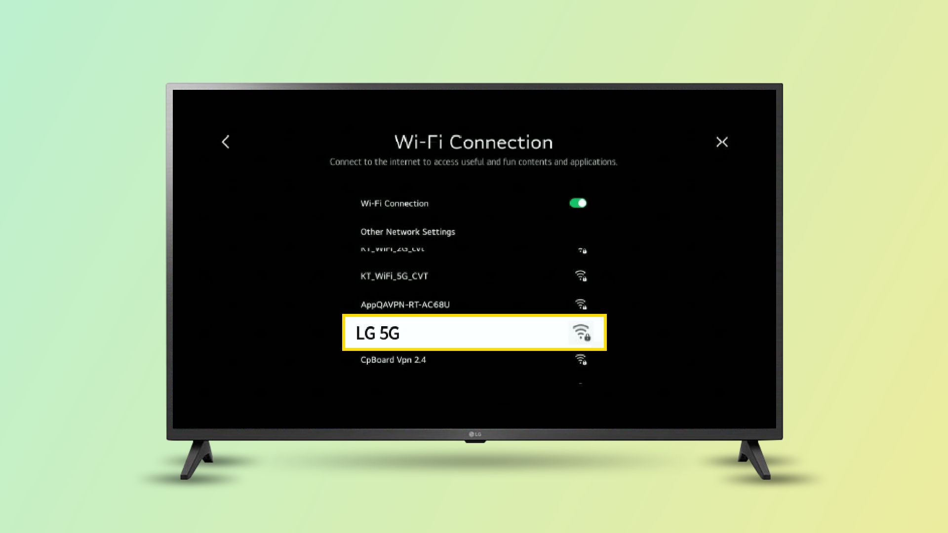 how to connect your LG TV to WiFi