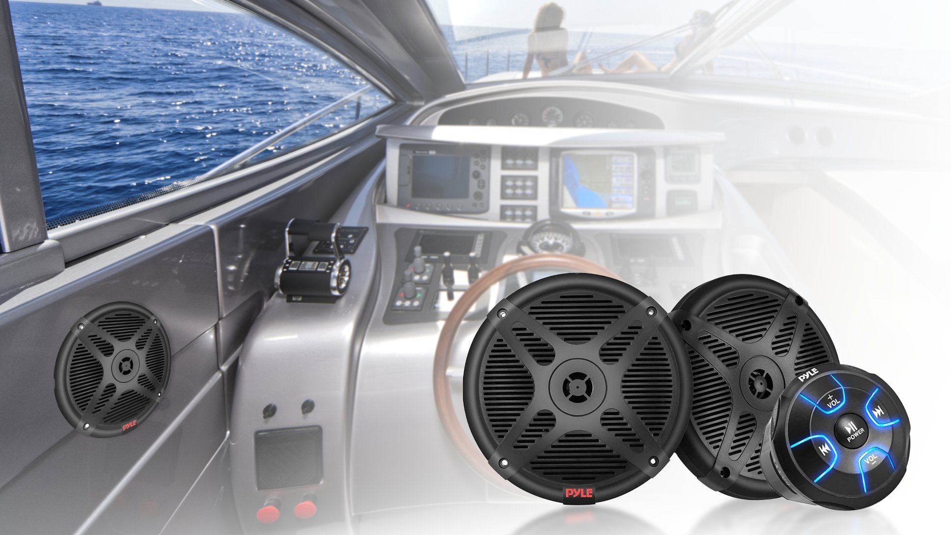 Pyle PLMRKT8 Dual Marine Speakers Kit